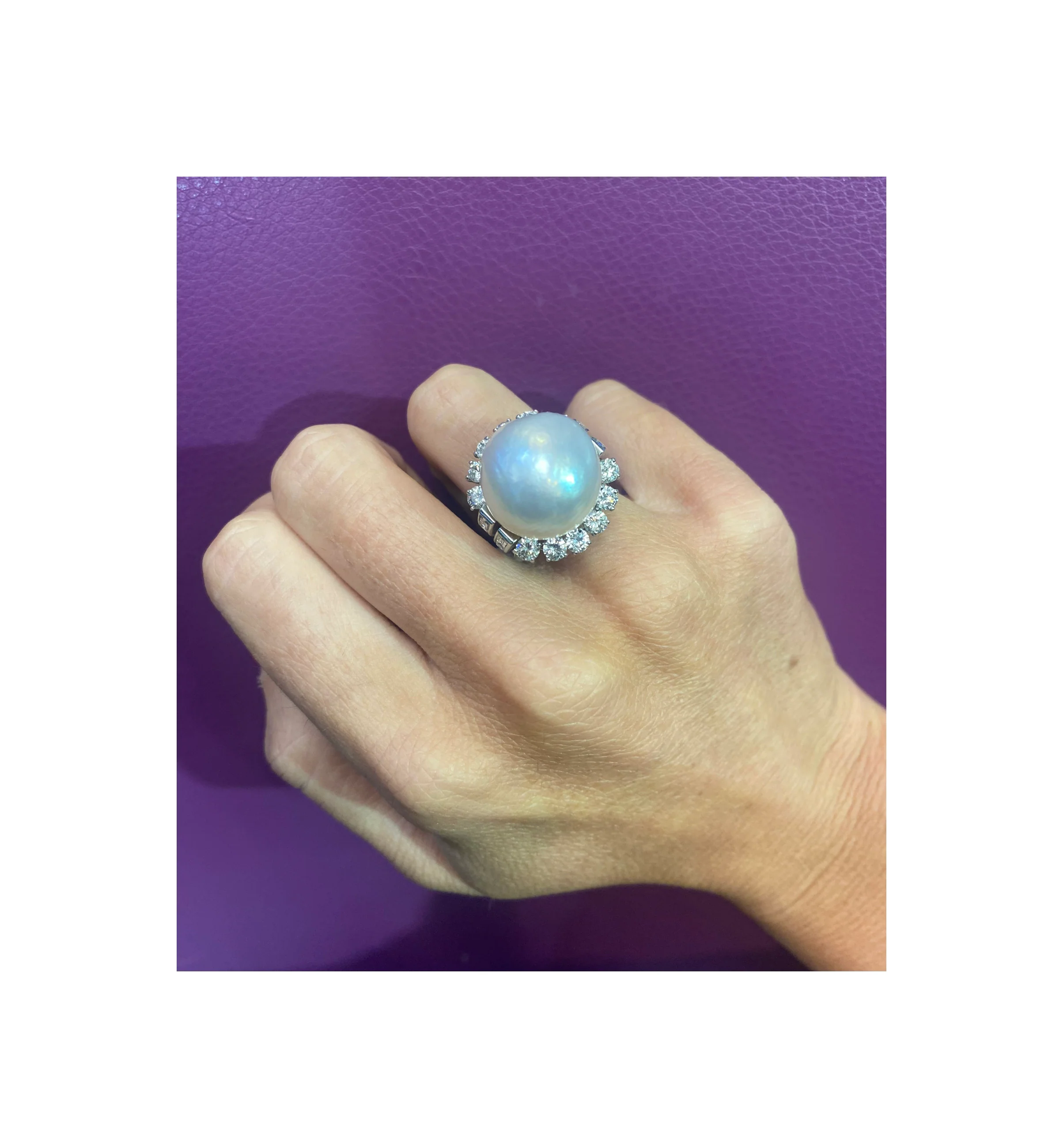 Pearl & Diamond Ring - Image 3