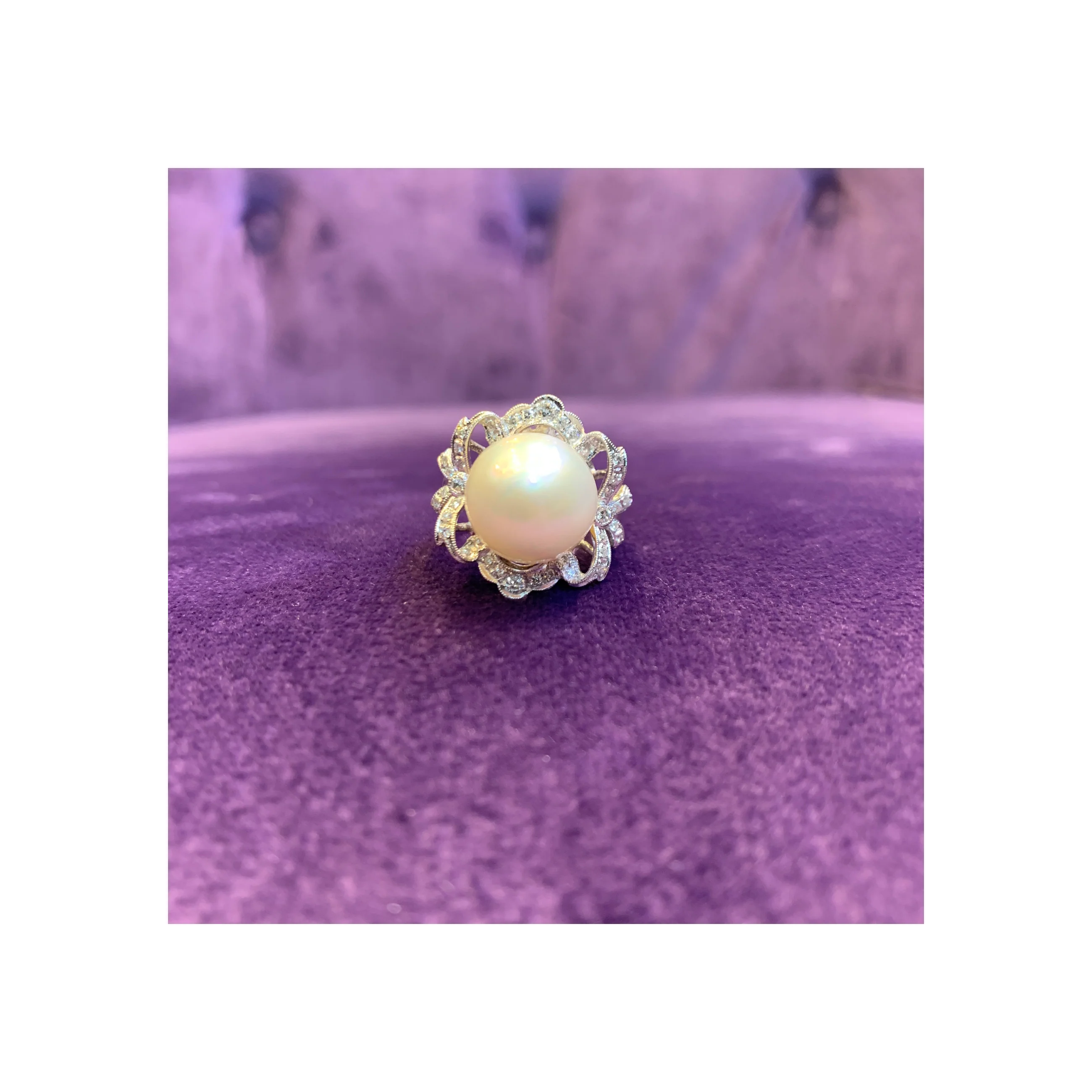 Pearl & Diamond Ring - Image 4
