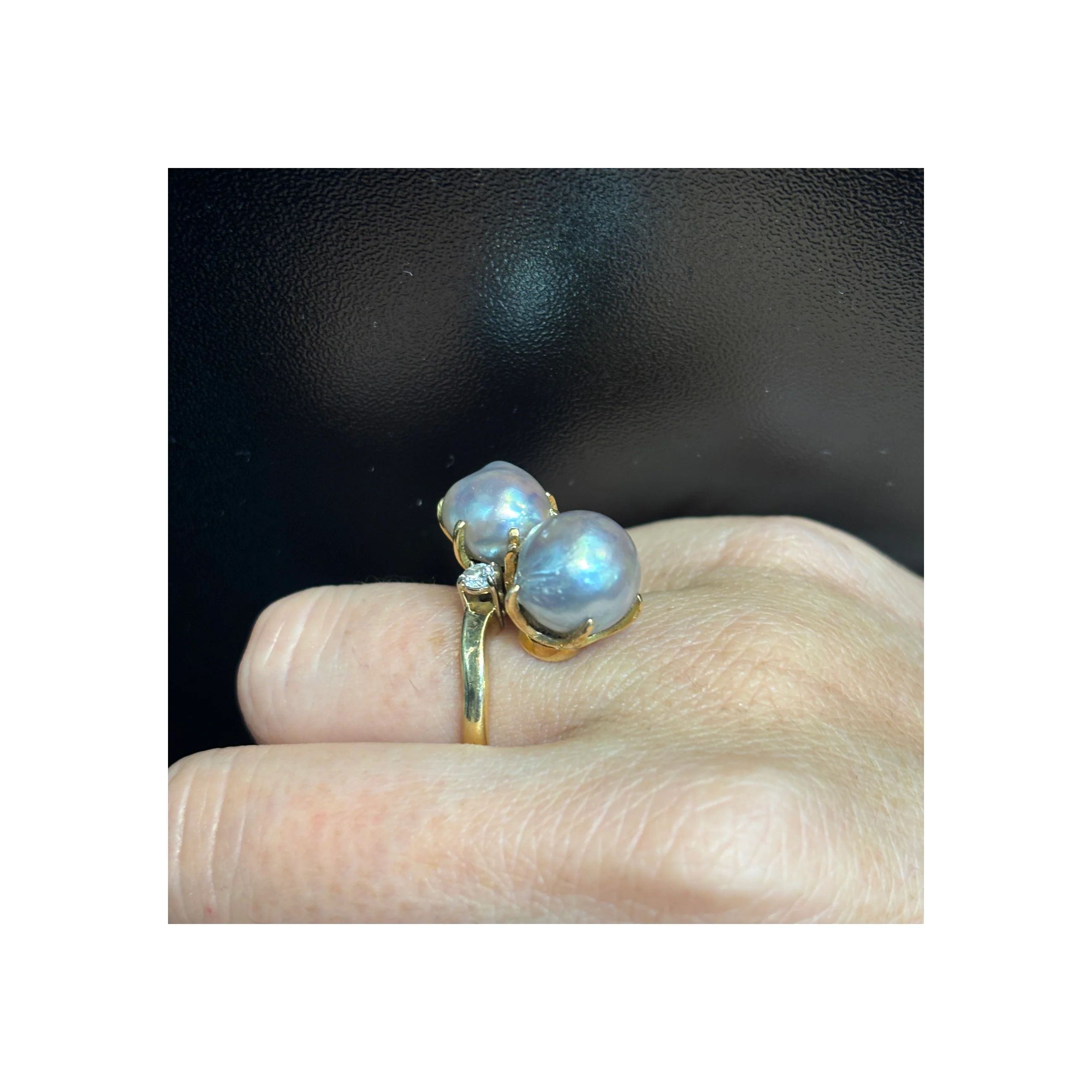Pearl & Diamond You And Me Ring - Image 3