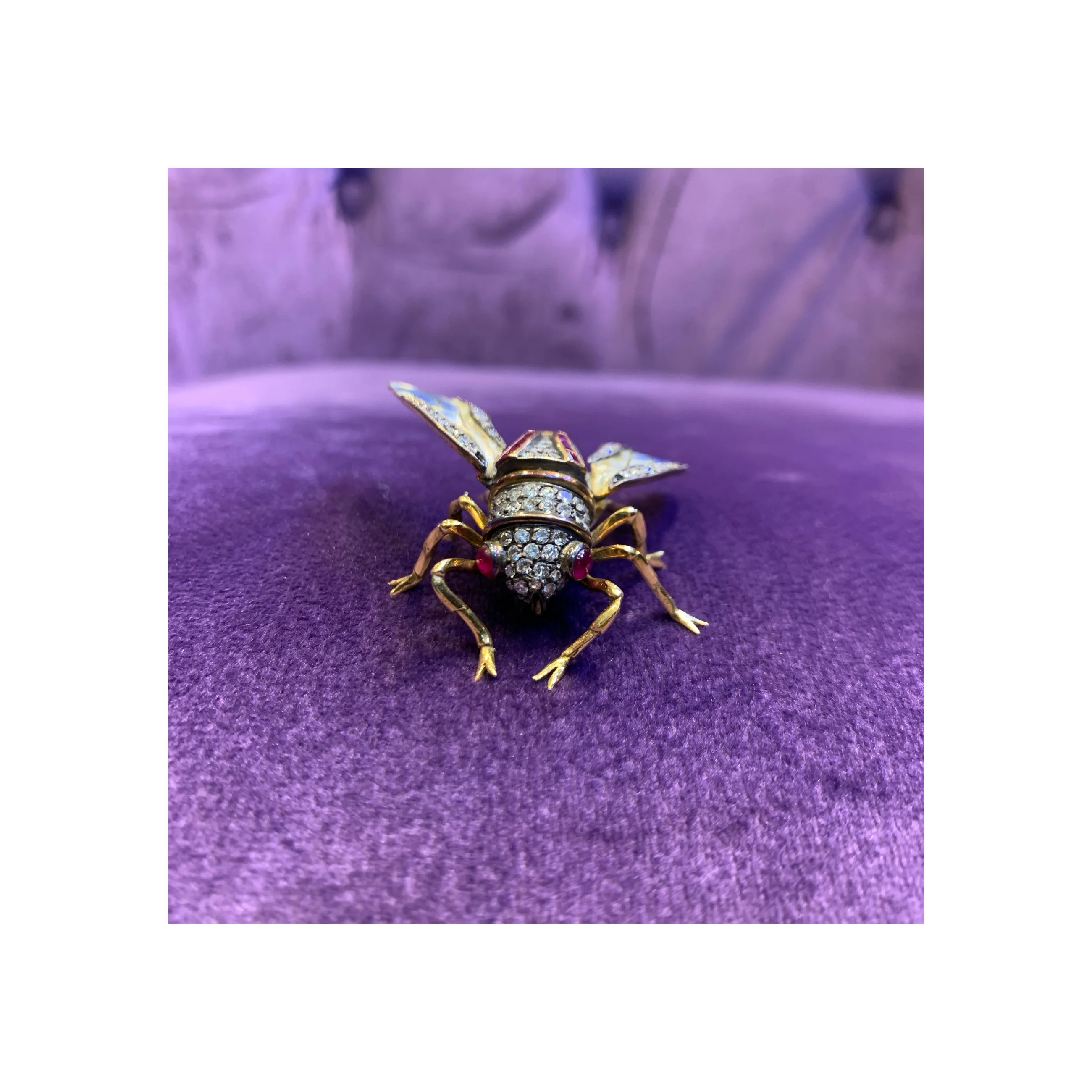 Plique a Jour Cicada Brooch - Image 13