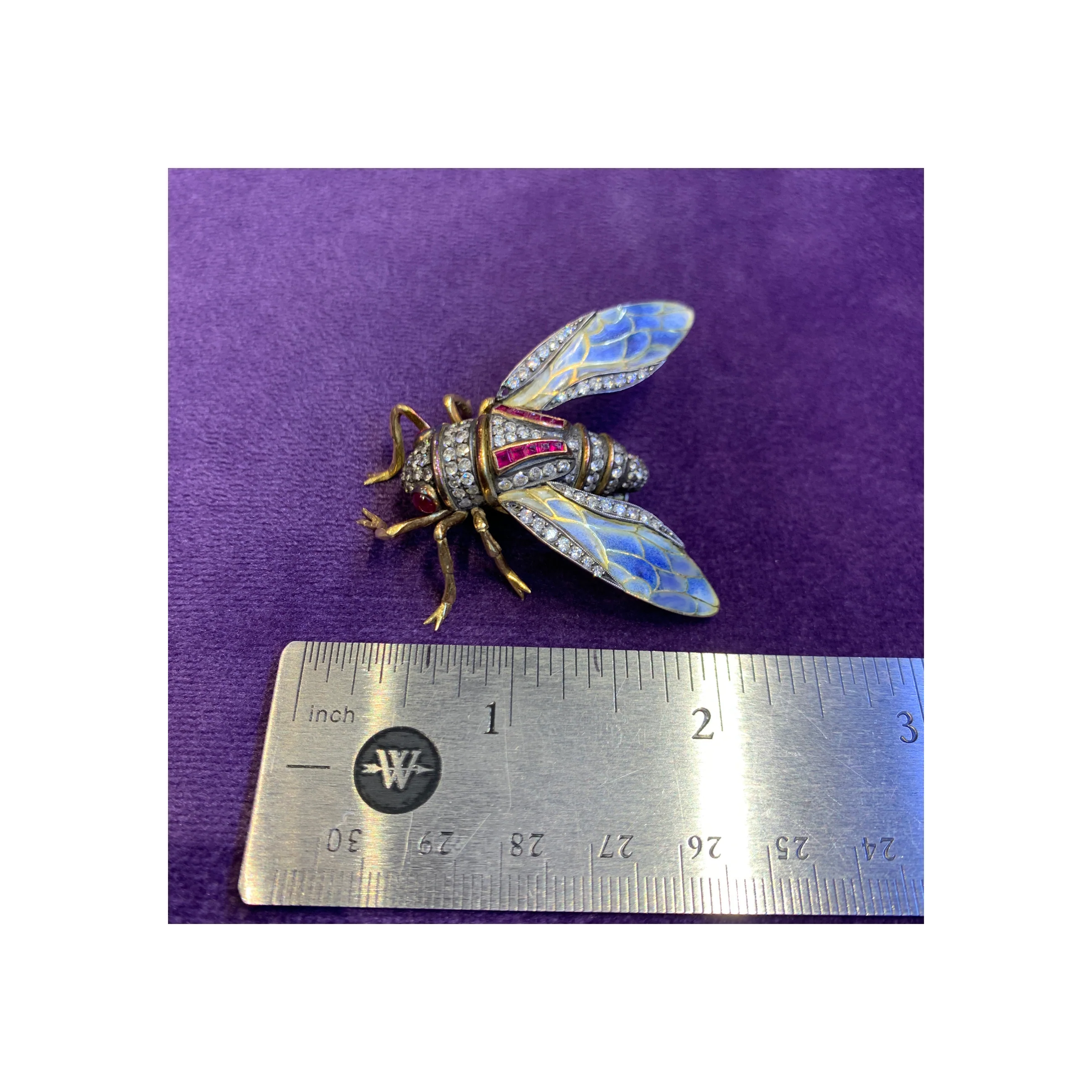 Plique a Jour Cicada Brooch - Image 15