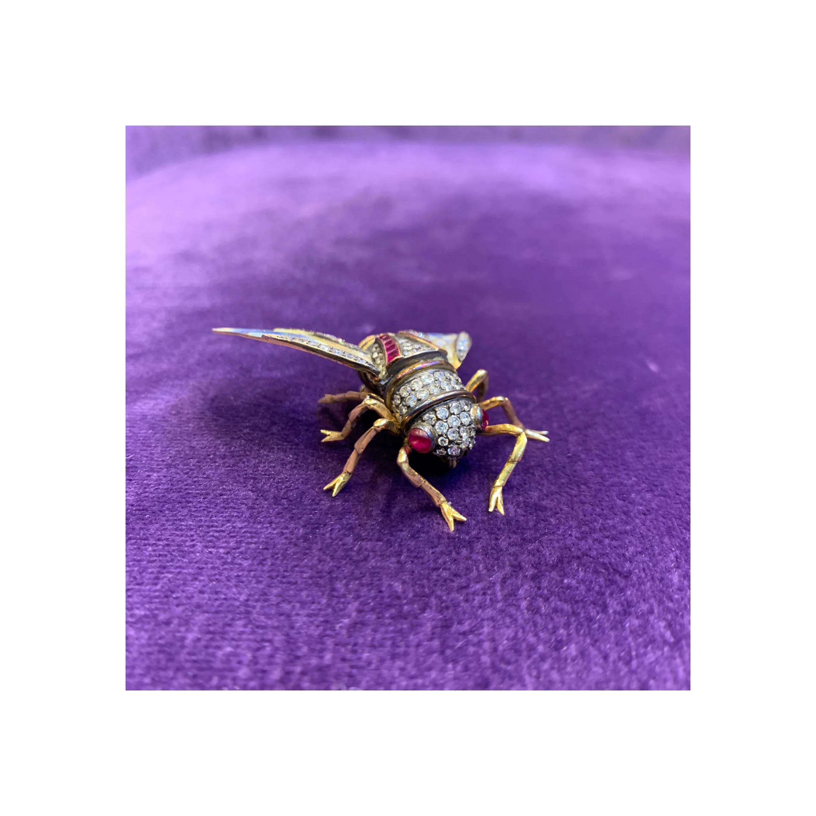 Plique a Jour Cicada Brooch - Image 9