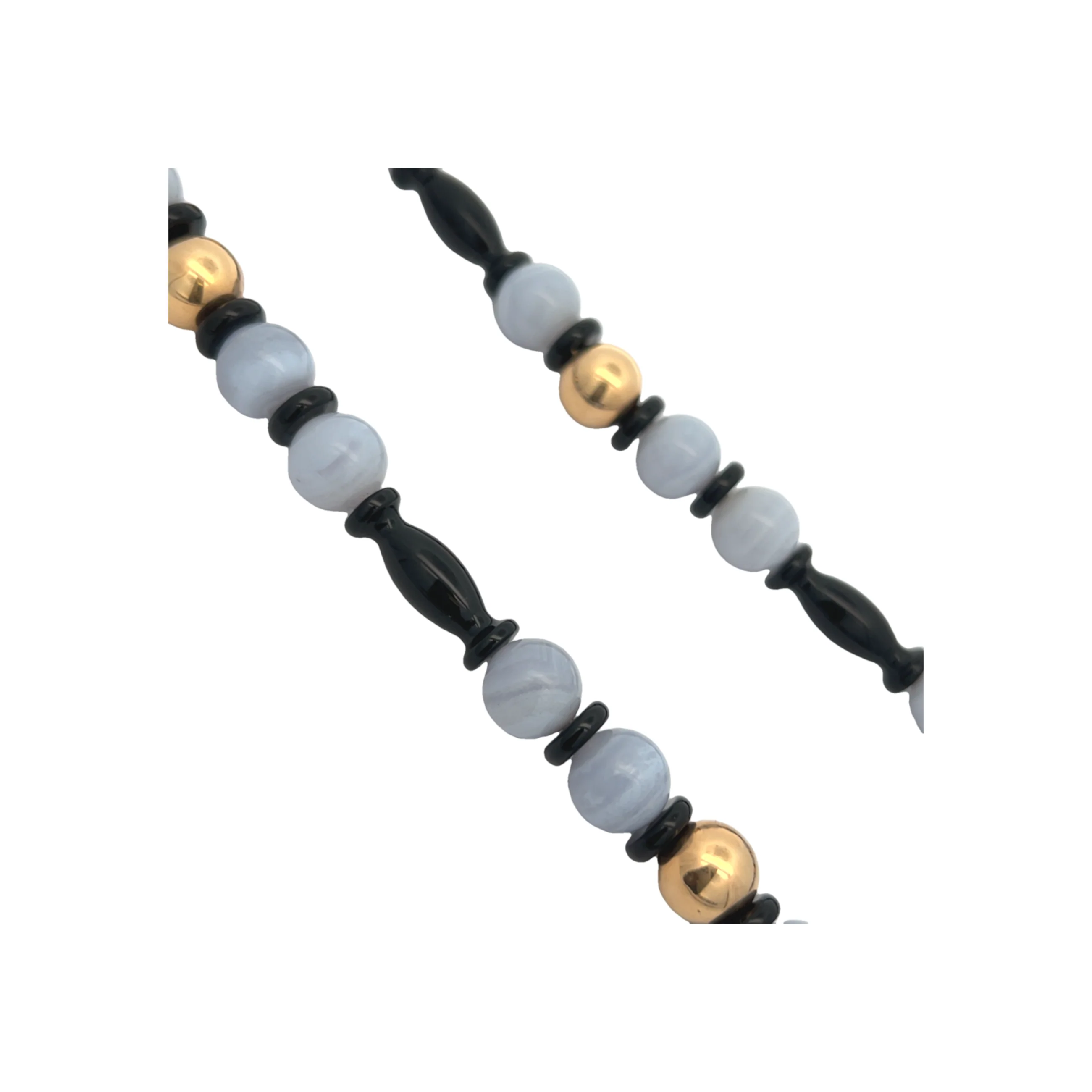 Quartz and Onyx Beaded Necklace - Image 6