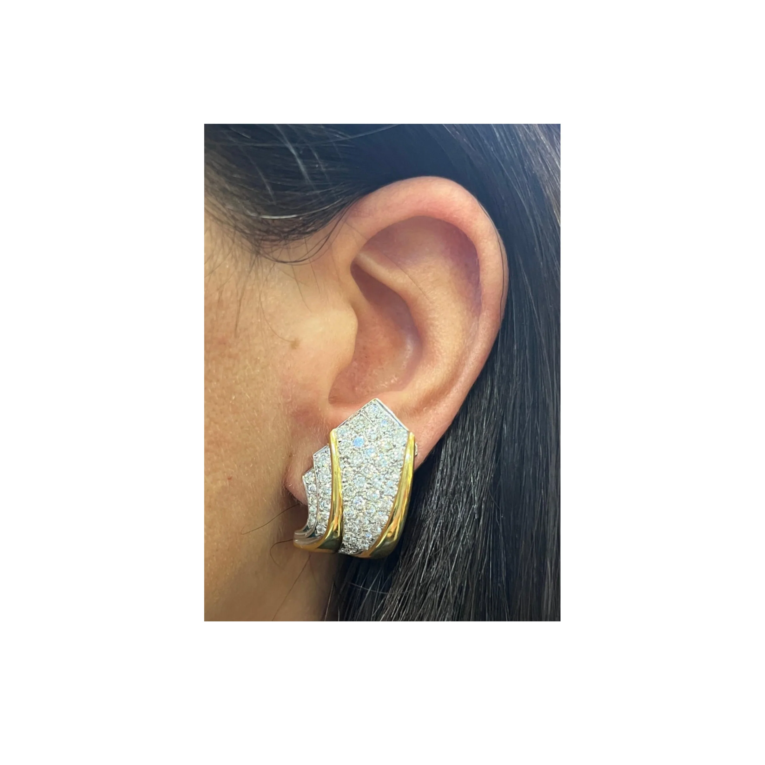 Round Cut Diamond Earrings - Image 2