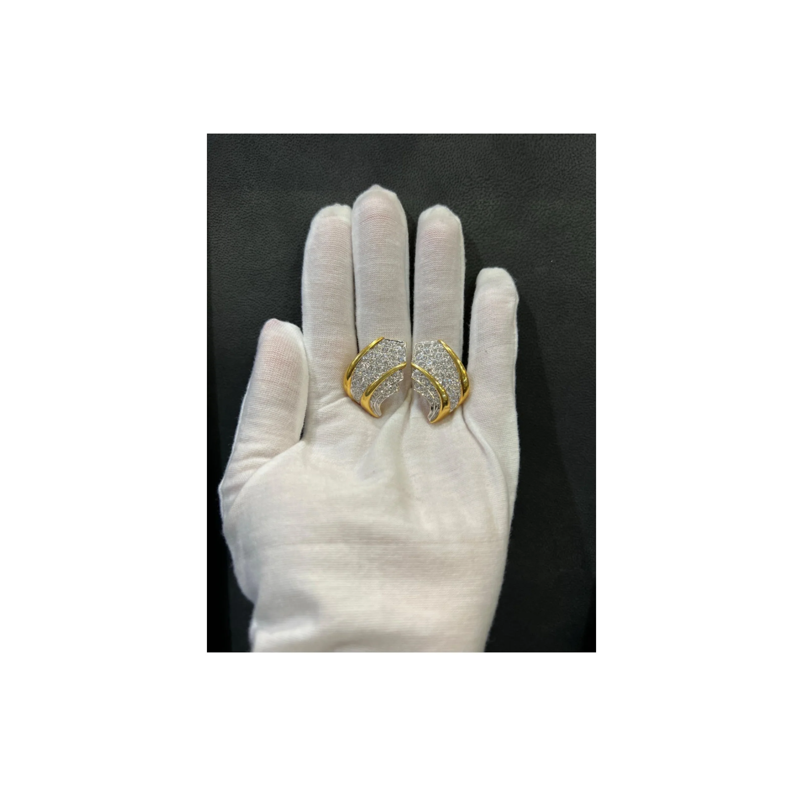Round Cut Diamond Earrings - Image 3
