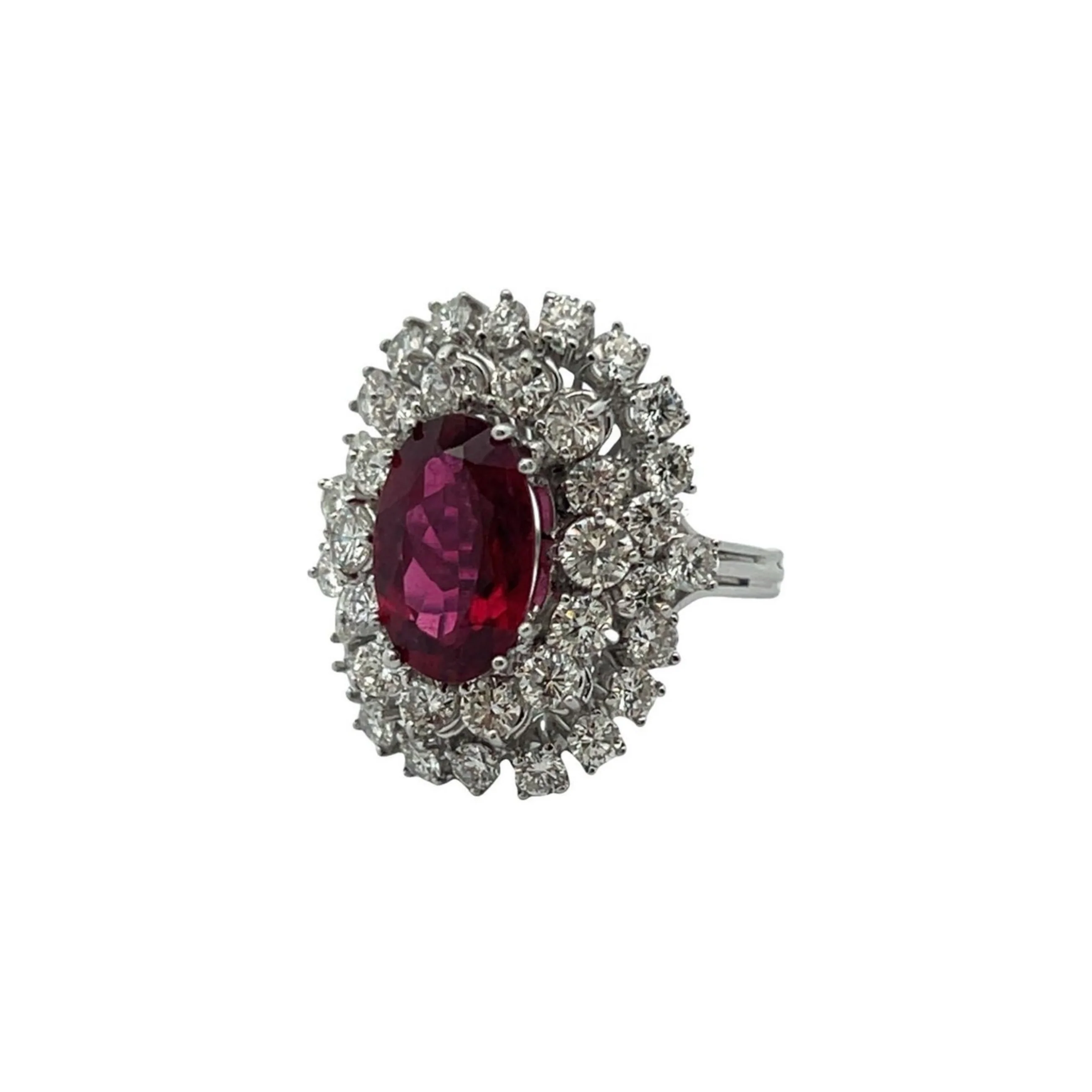 Rubellite and Diamond Cocktail Ring