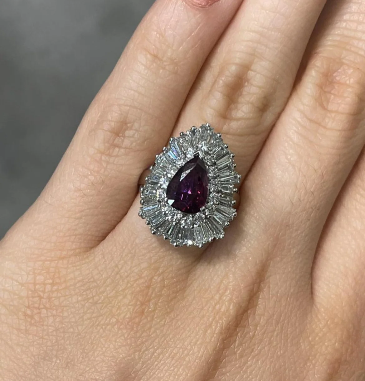Ruby and Diamond Ballerina Ring - Image 2