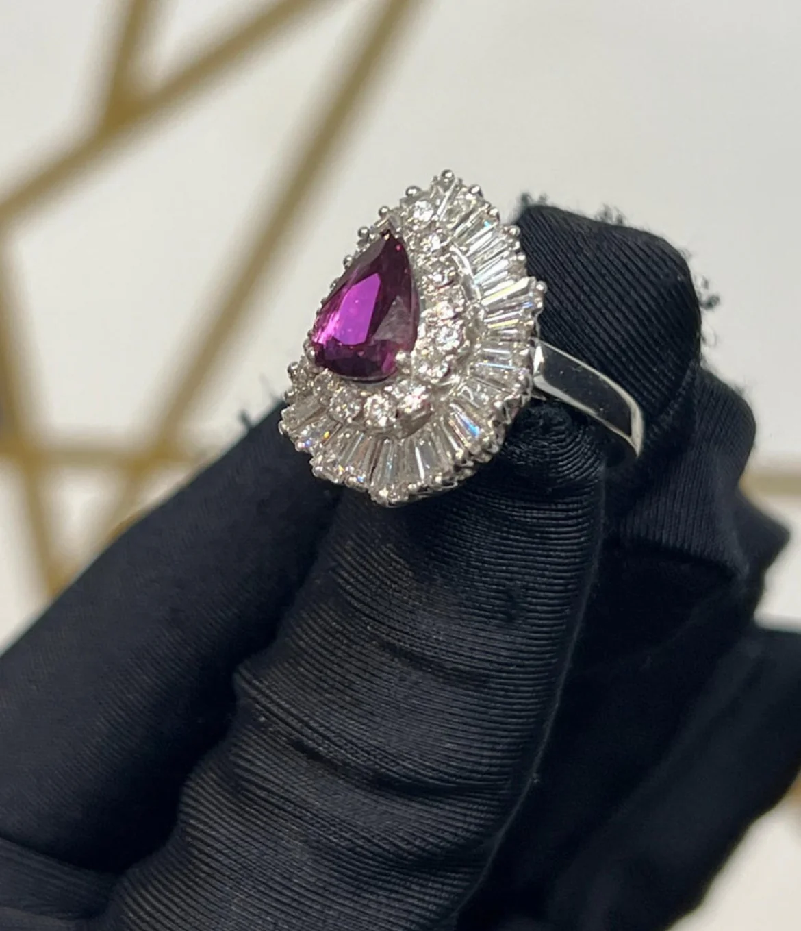Ruby and Diamond Ballerina Ring - Image 3
