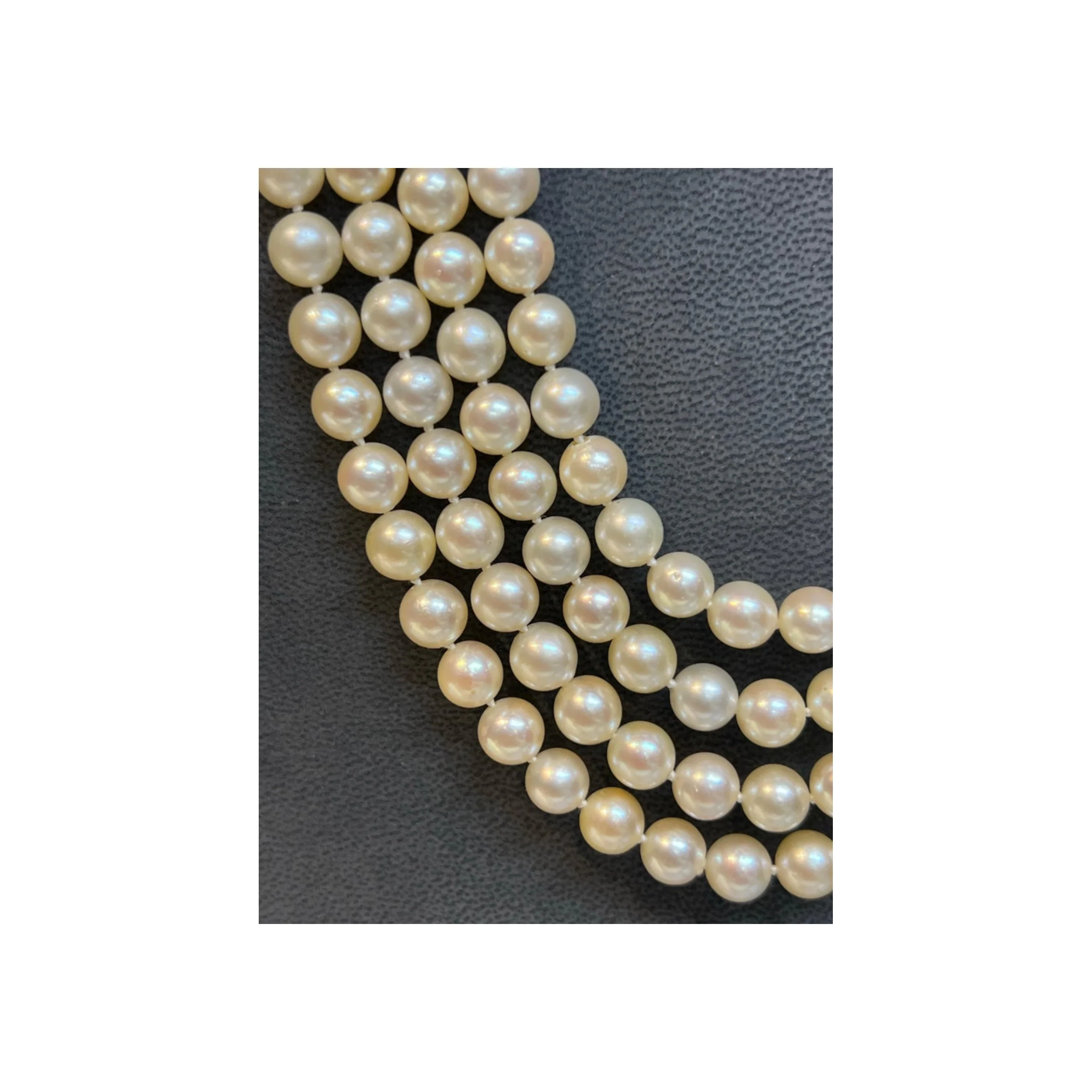 Ruby and Diamond Four Strand Pearl Necklace - Image 6