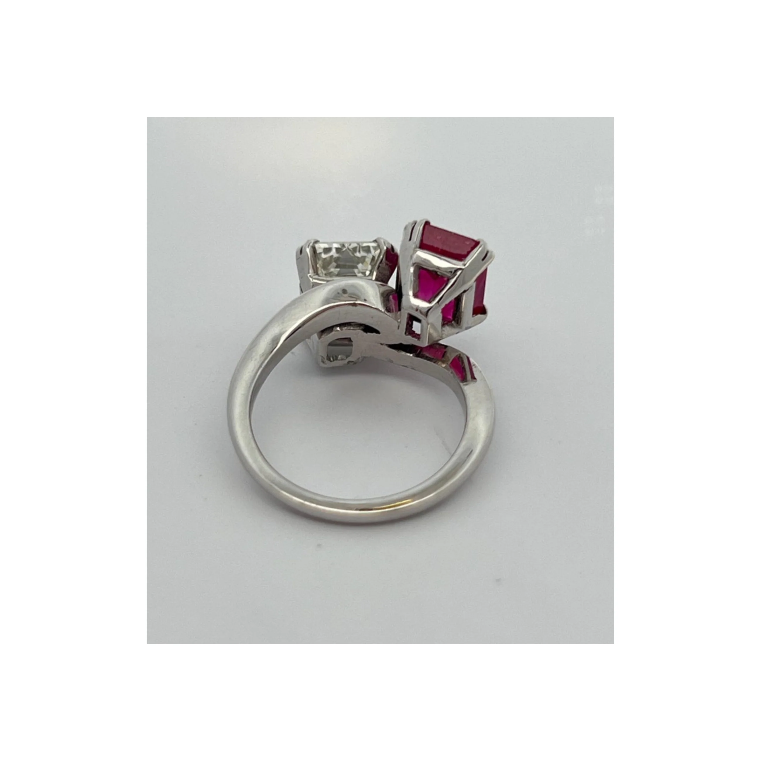 Ruby and Diamond You & Me Ring - Image 9