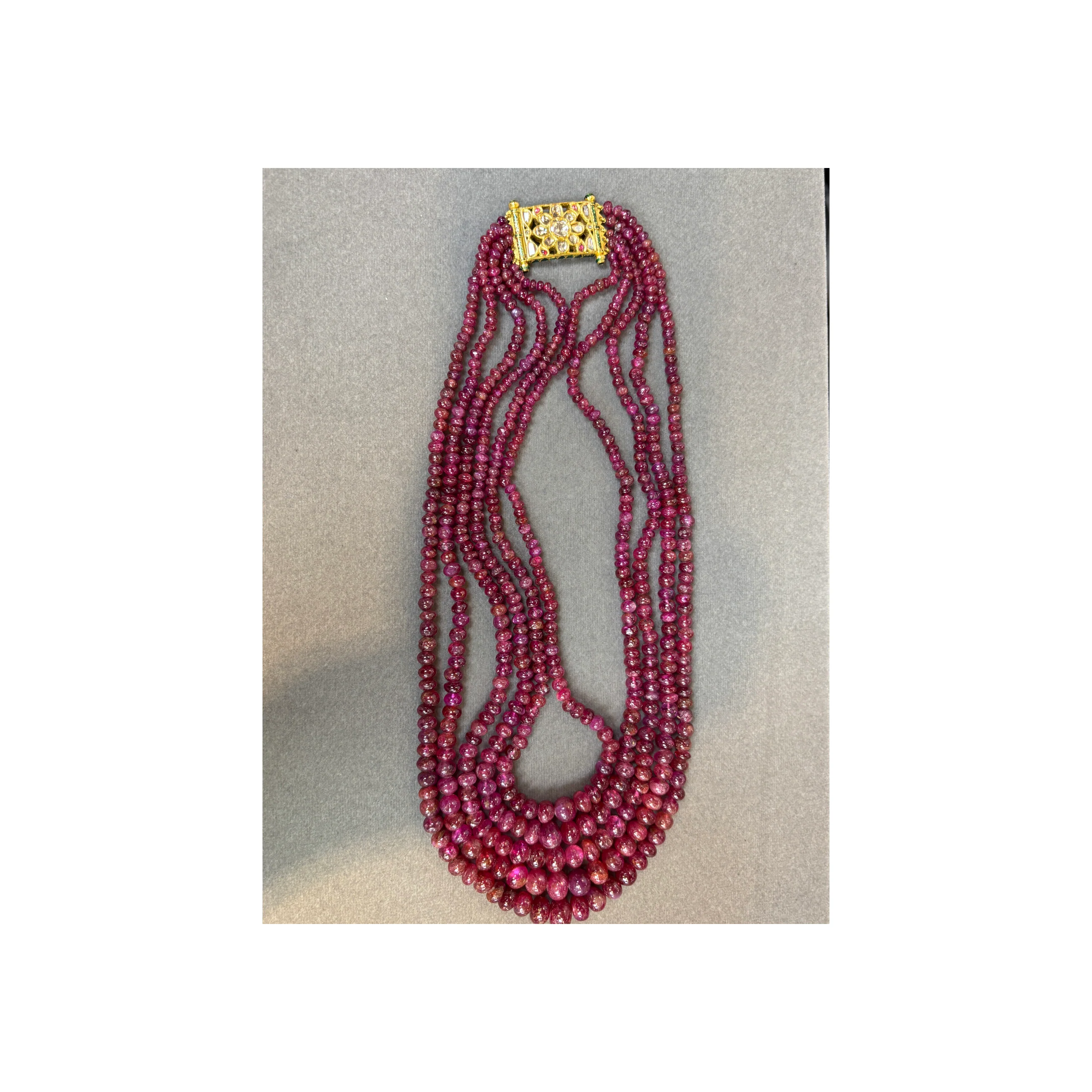 Certified Natural Unheated Burmese Ruby Necklace - Image 6