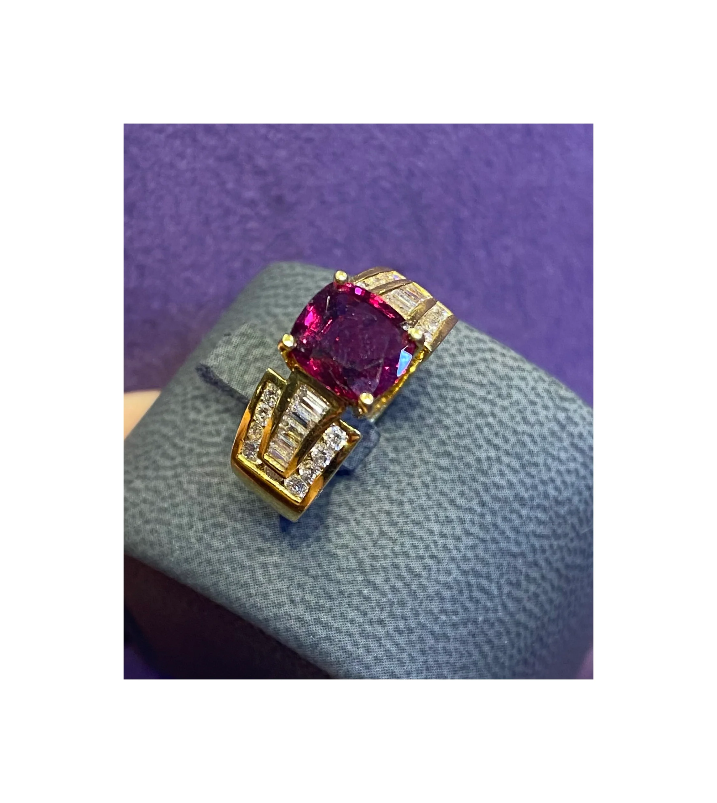Ruby & Diamond Men's Ring - Image 6