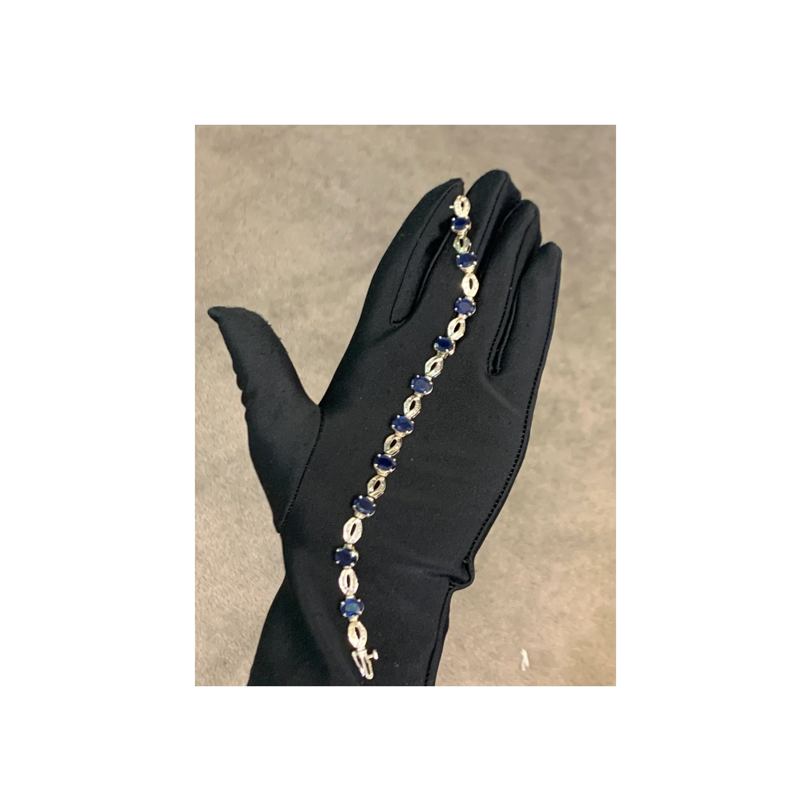 Sapphire and Diamond Link Bracelet - Image 4