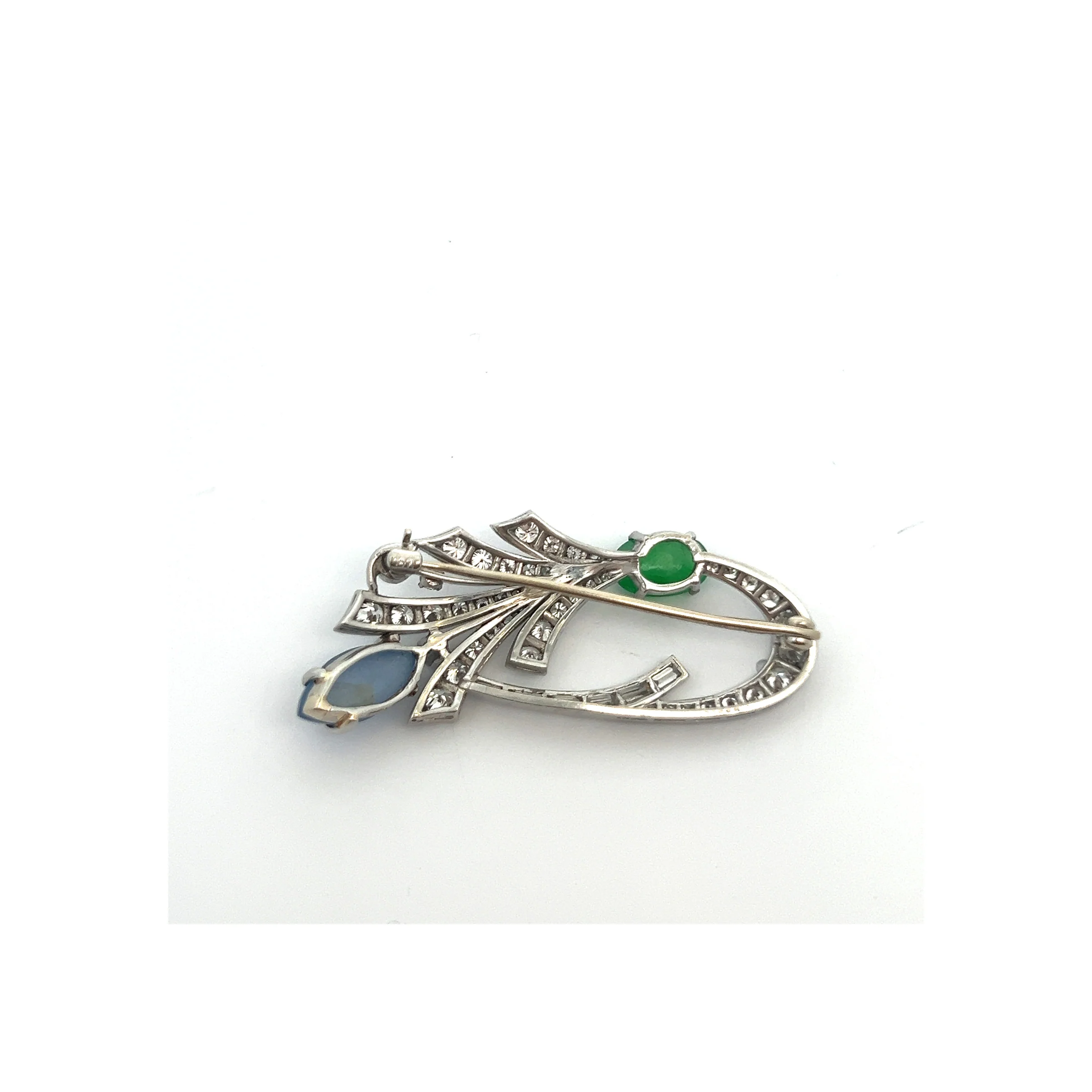 Sapphire and Jade Brooch - Image 6