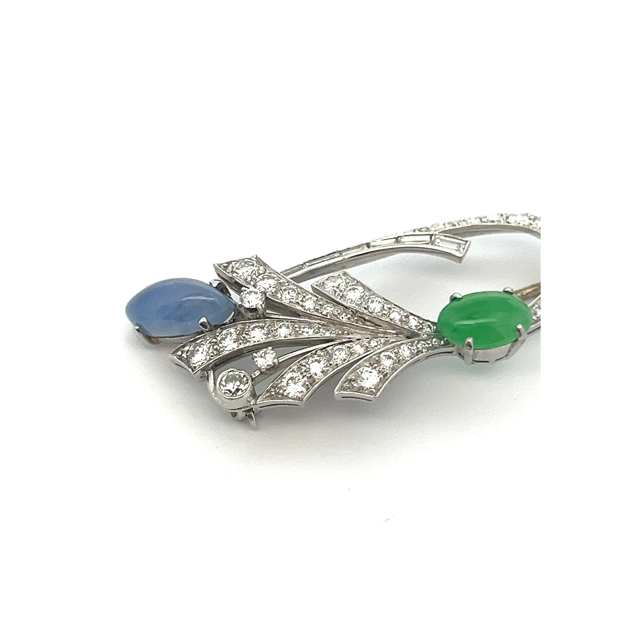 Sapphire and Jade Brooch - Image 7