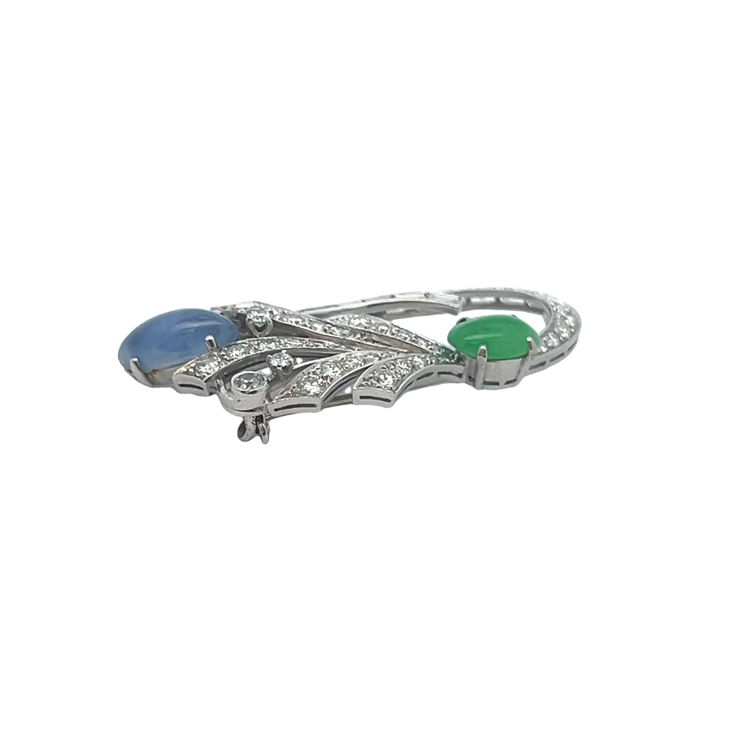 Sapphire and Jade Brooch - Image 8