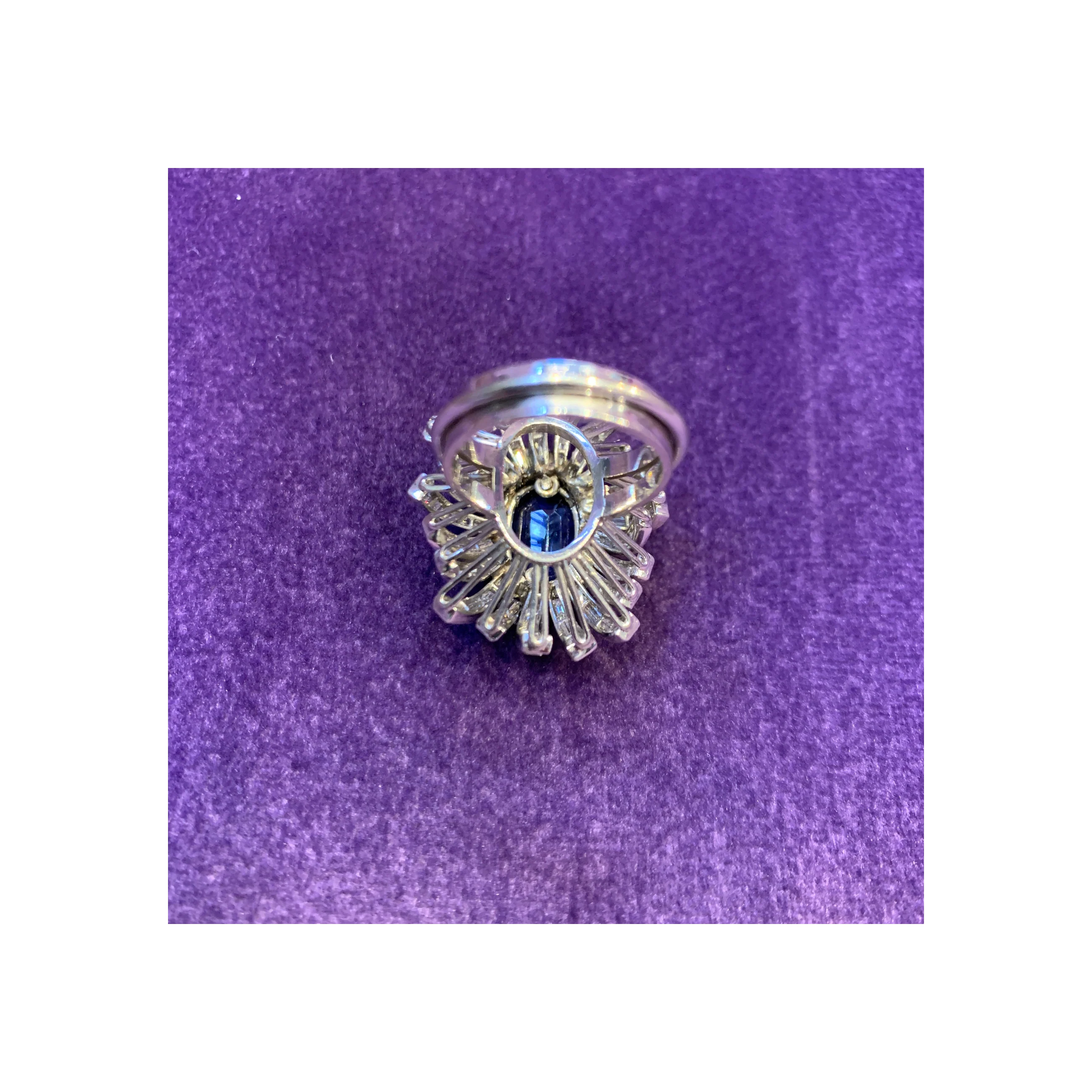 Sapphire & Diamond Cocktail Ring - Image 6