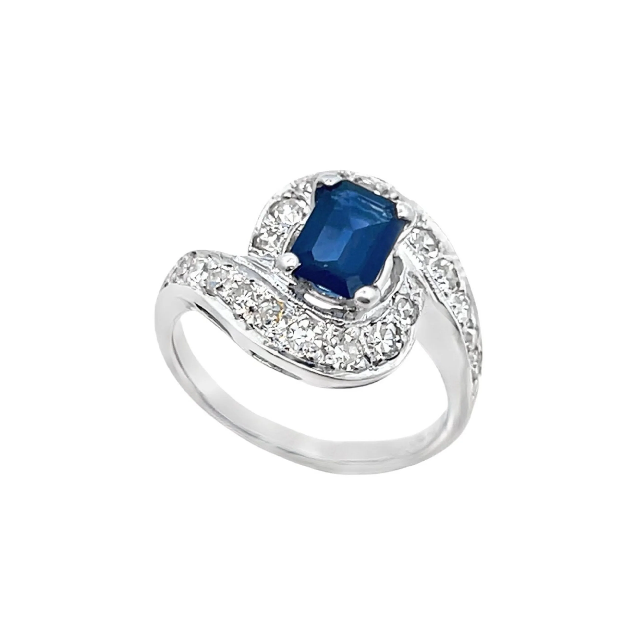 Sapphire & Diamond Cocktail Ring