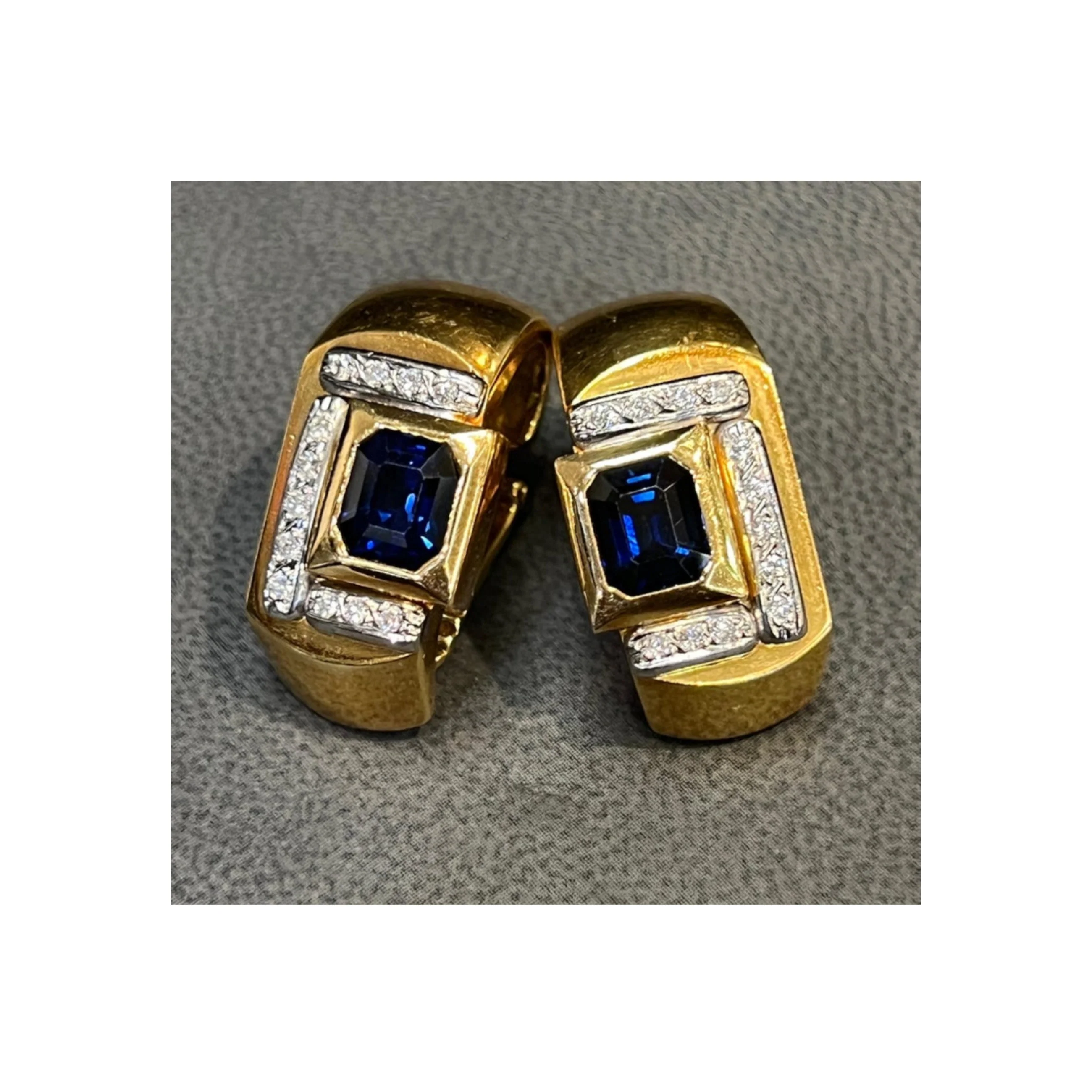 Sapphire & Diamond Earrings - Image 4