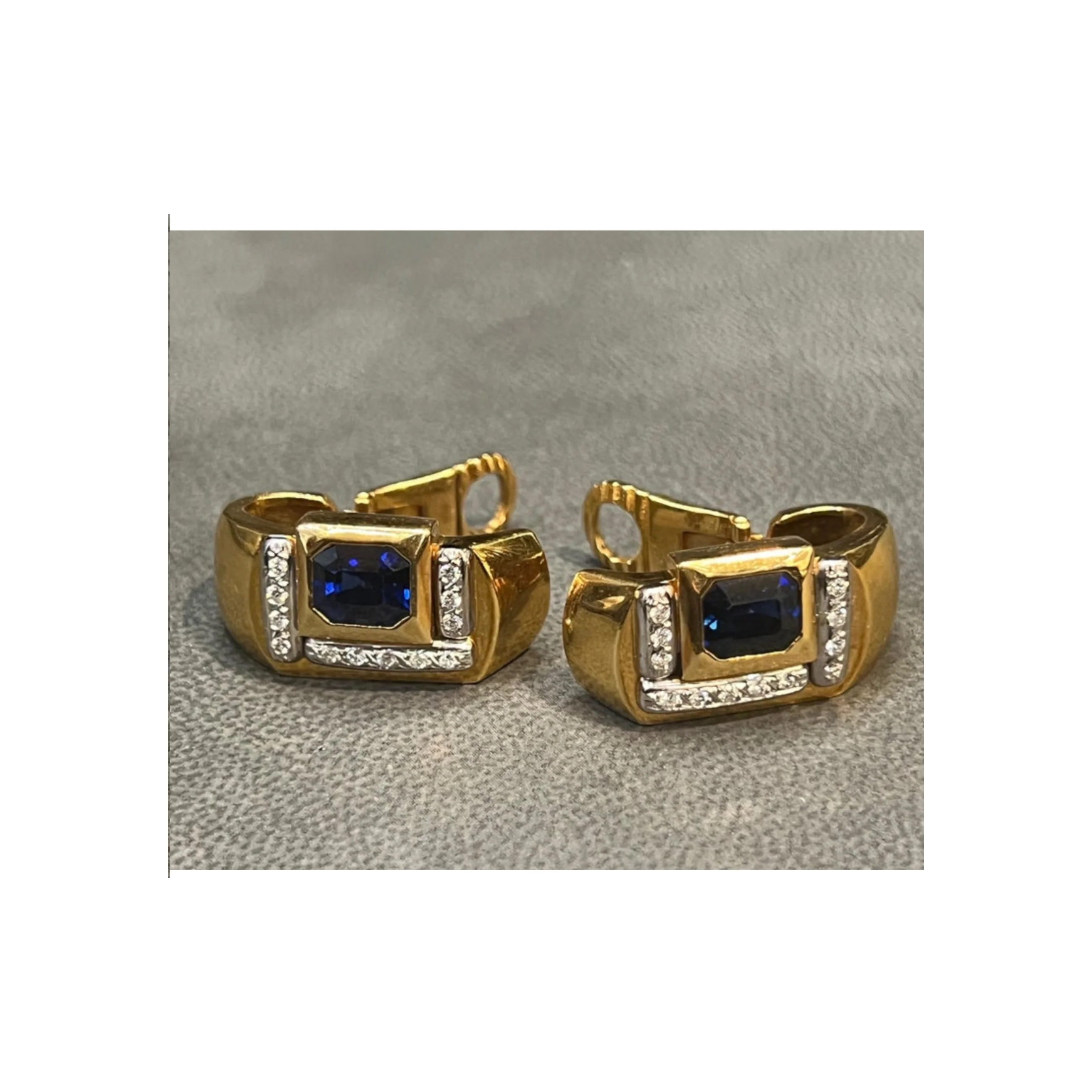 Sapphire & Diamond Earrings - Image 5