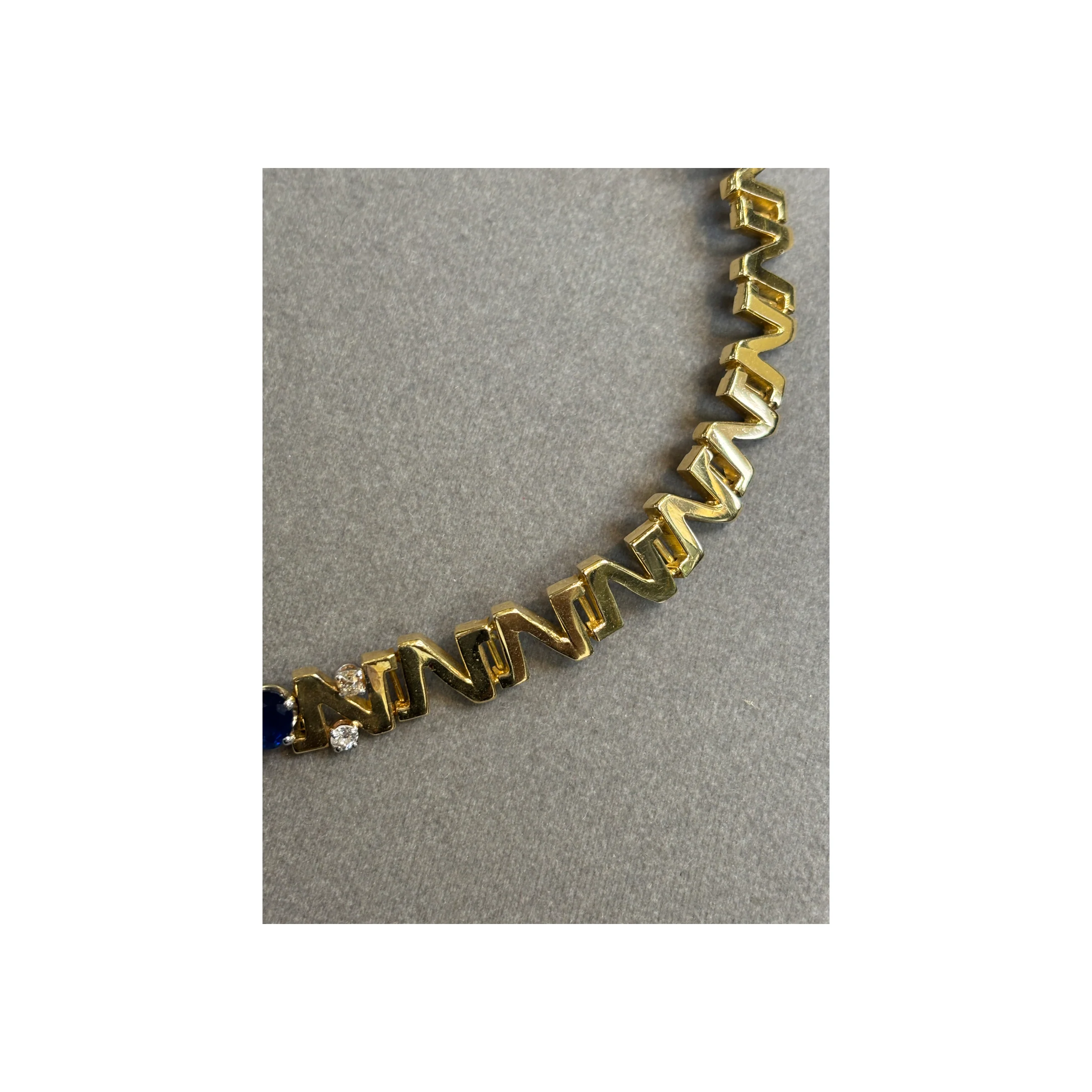 Sapphire Lapis Lazuli and Diamond Necklace - Image 8
