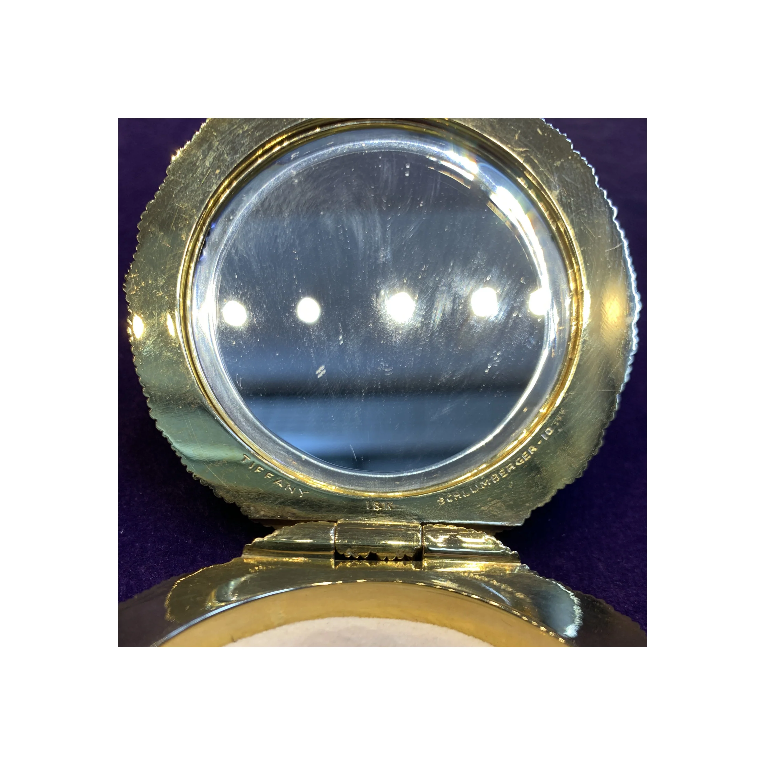 Schlumberger for Tiffany & Co. Yellow Sapphire & Gold Floral Compact Mirror - Image 11