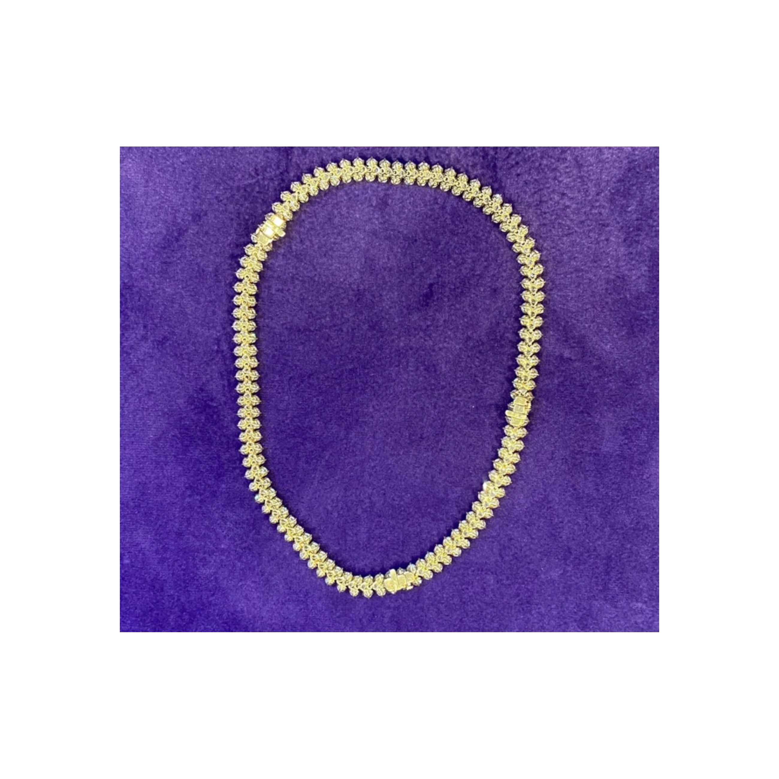 Three Row Diamond Necklace - Image 10