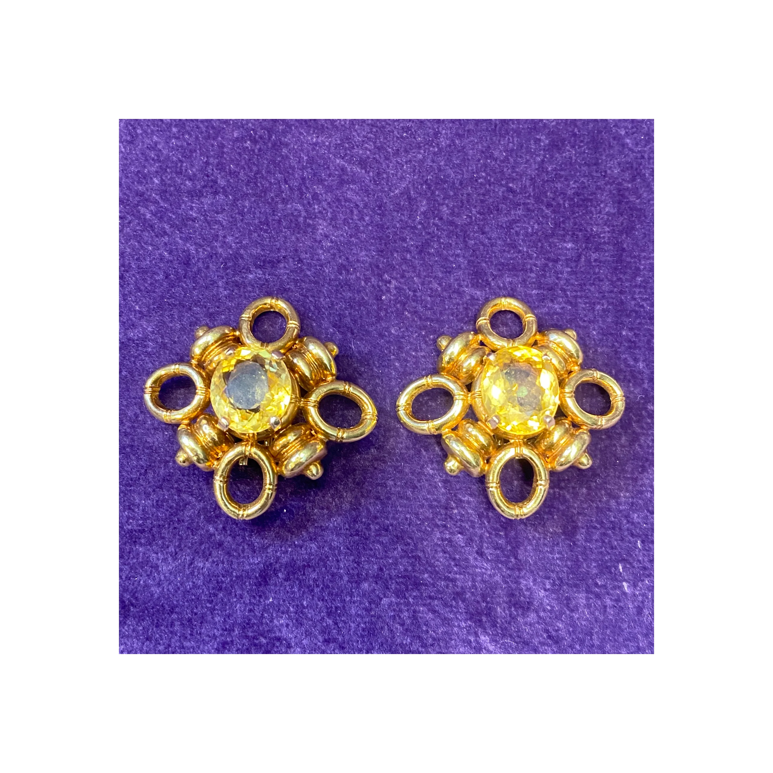 Tiffany and Co Retro Citrine Earrings - Image 5