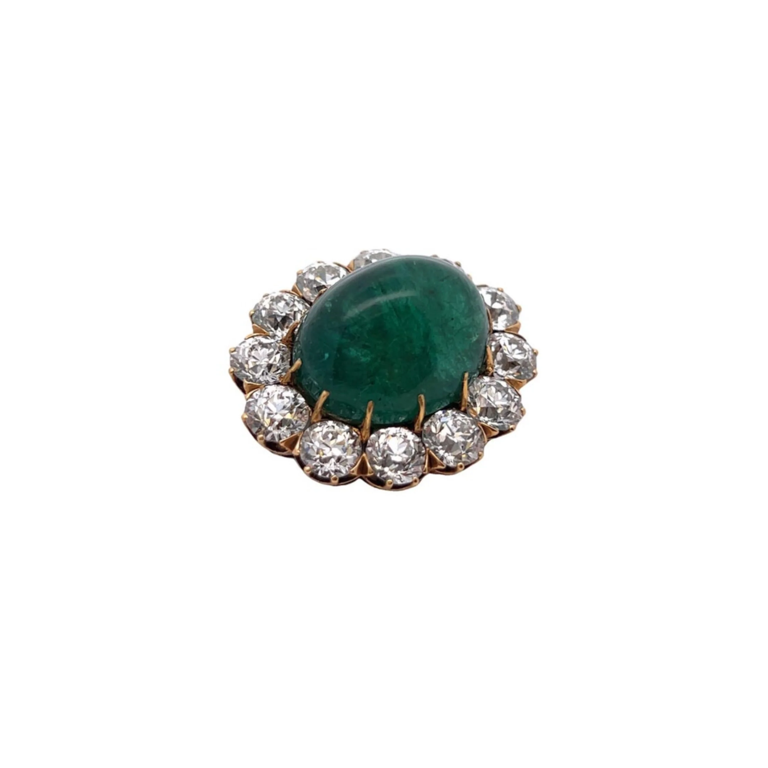 Tiffany & Co Cabochon Emerald Brooch - Image 11