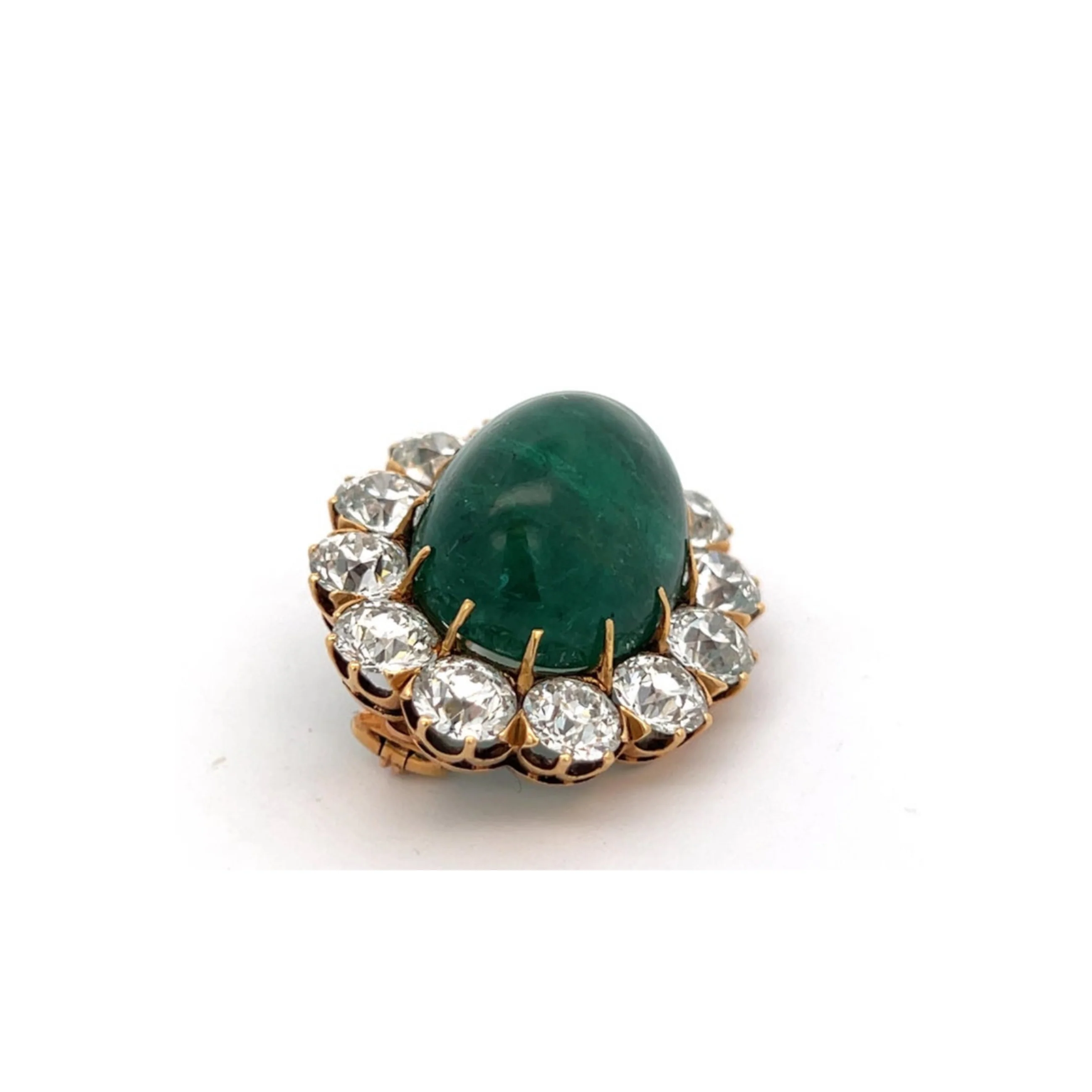 Tiffany & Co Cabochon Emerald Brooch - Image 12