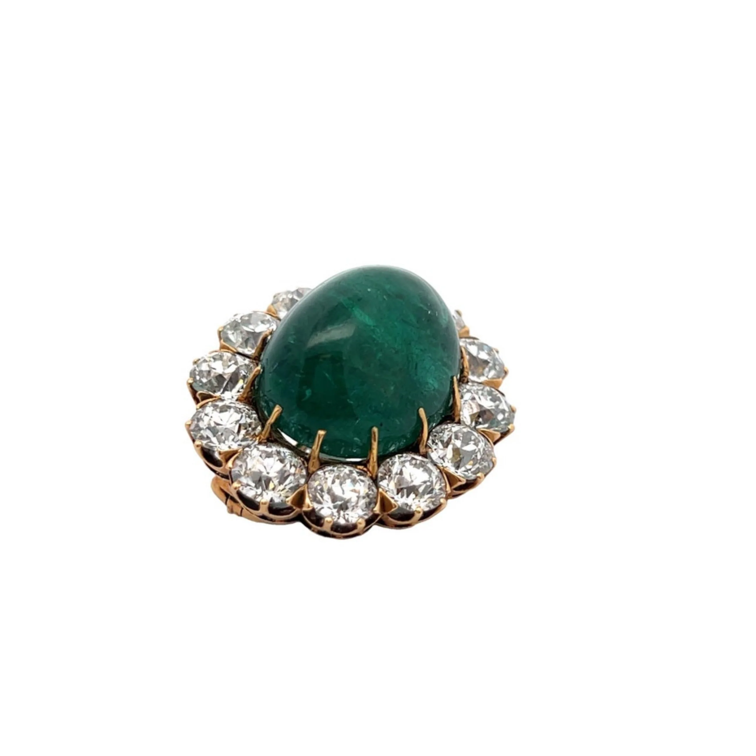 Tiffany & Co Cabochon Emerald Brooch - Image 13