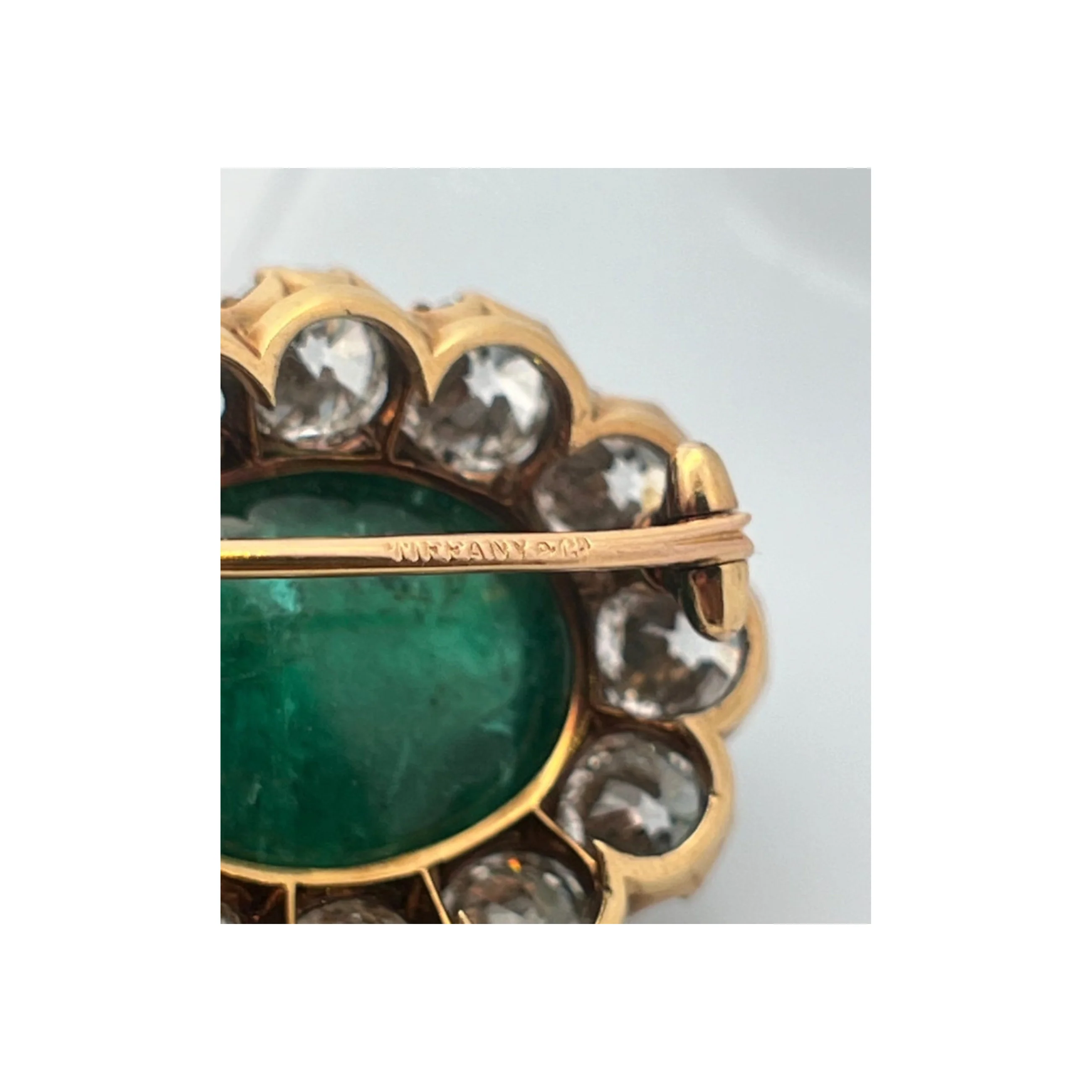 Tiffany & Co Cabochon Emerald Brooch - Image 5
