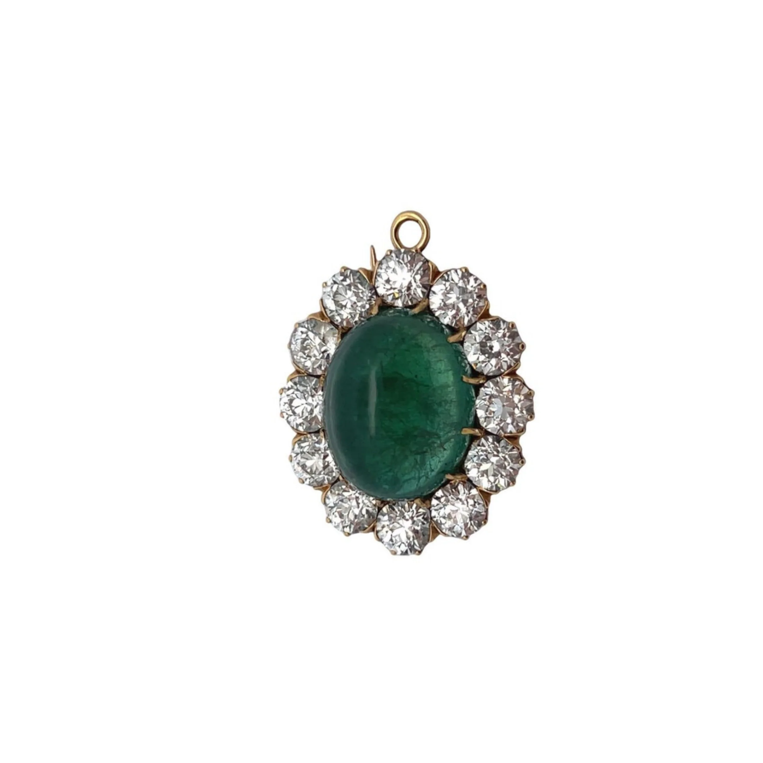 Tiffany & Co Cabochon Emerald Brooch - Image 7