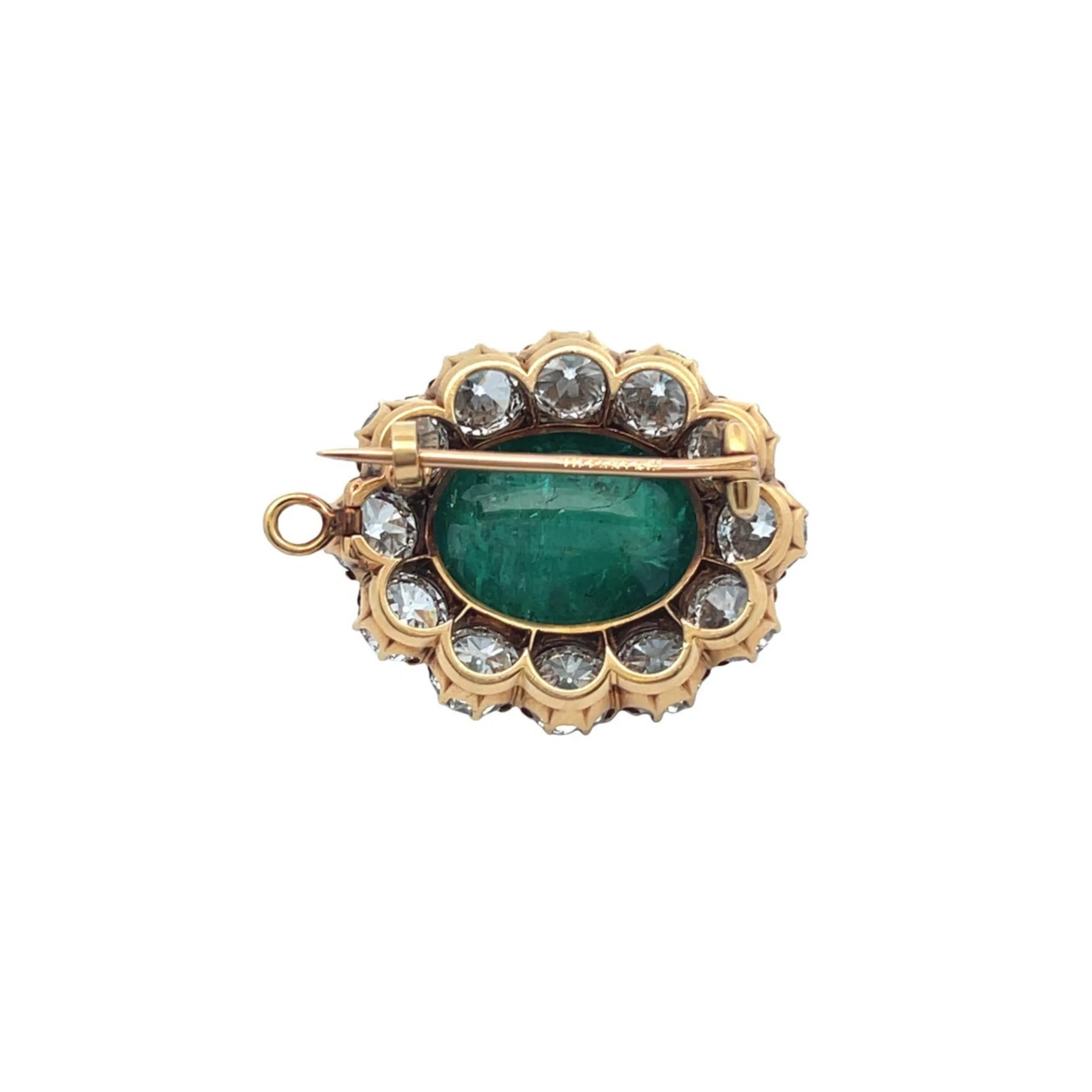 Tiffany & Co Cabochon Emerald Brooch - Image 8
