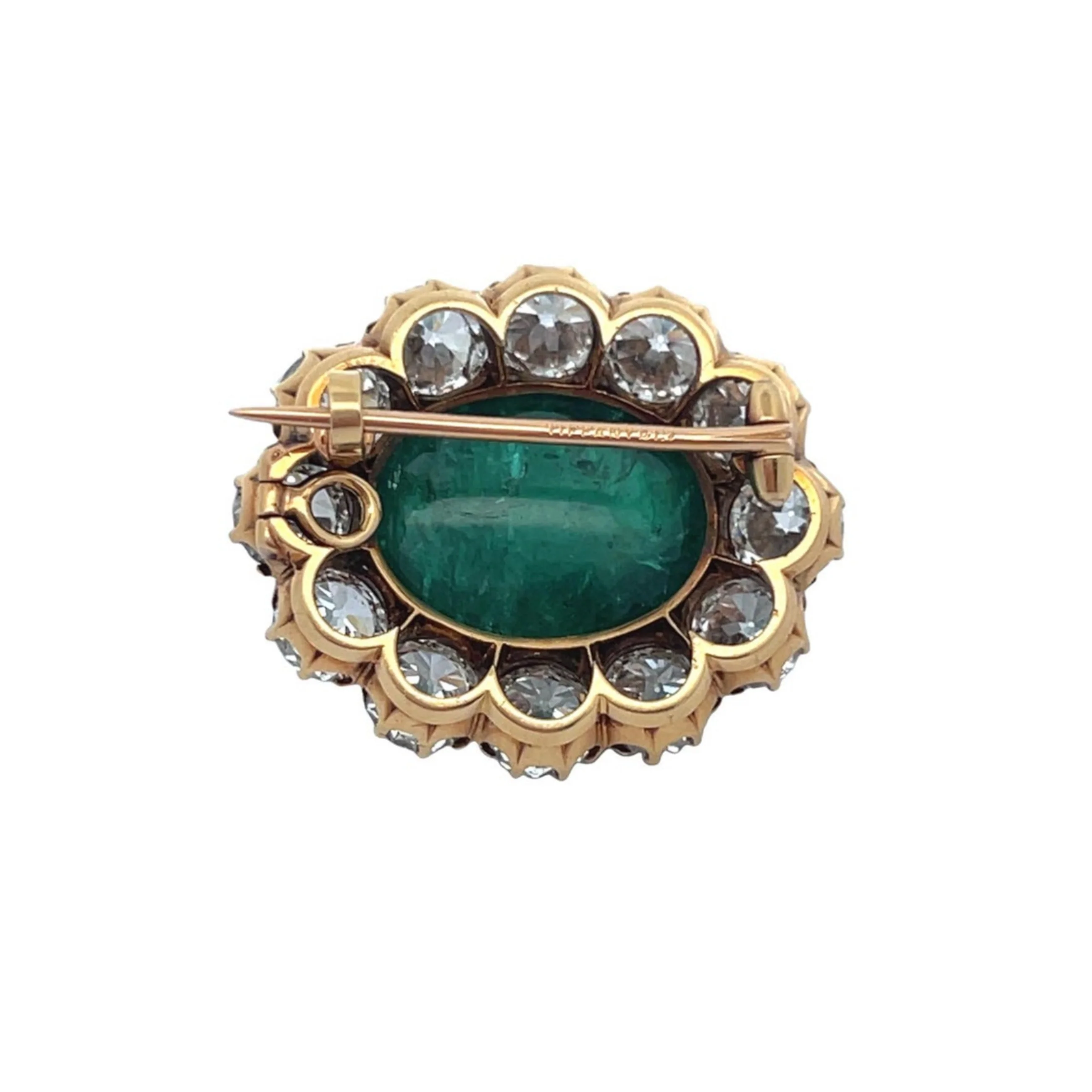 Tiffany & Co Cabochon Emerald Brooch - Image 9
