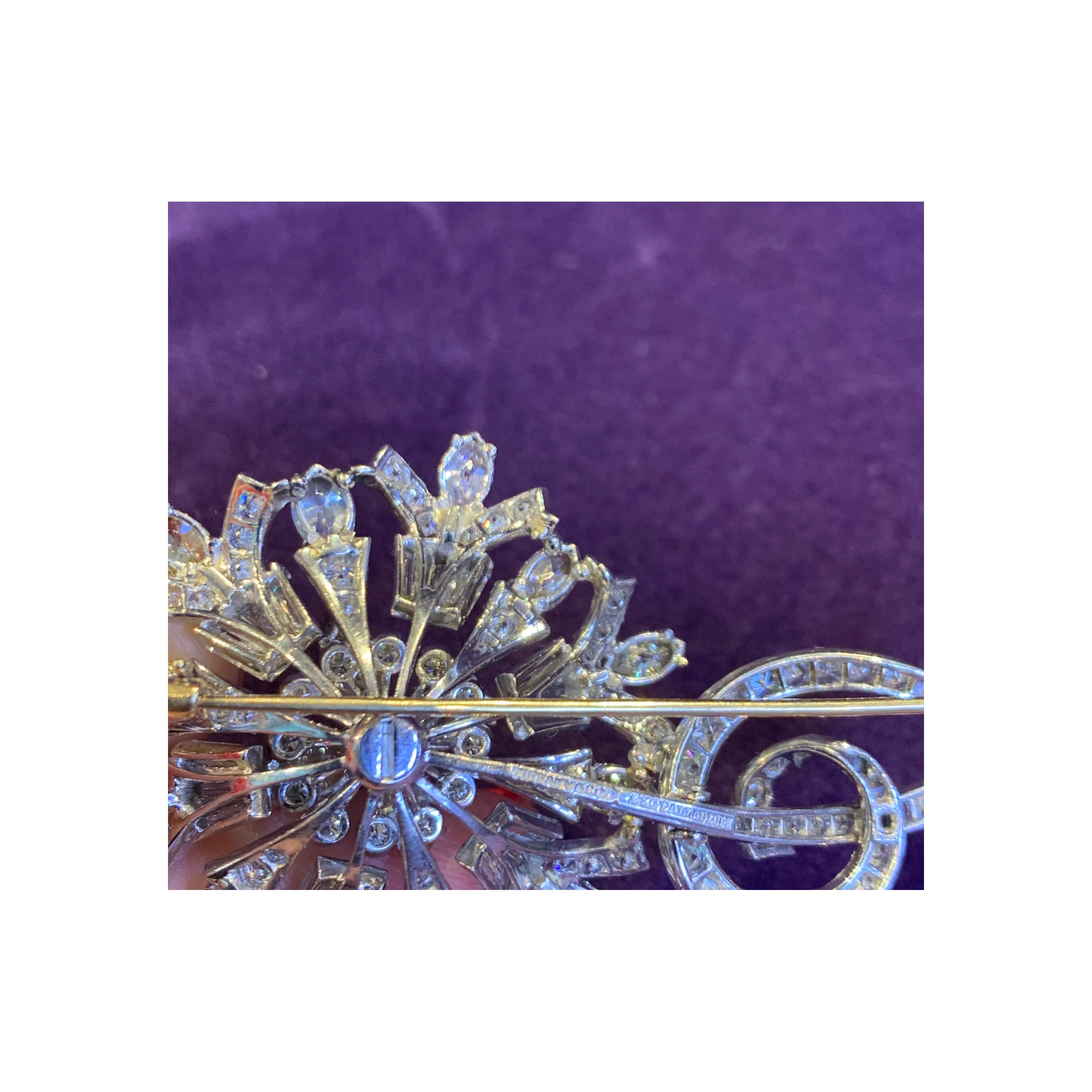 Tiffany & Co Certified Multi Color Diamond Flower Brooch - Image 5