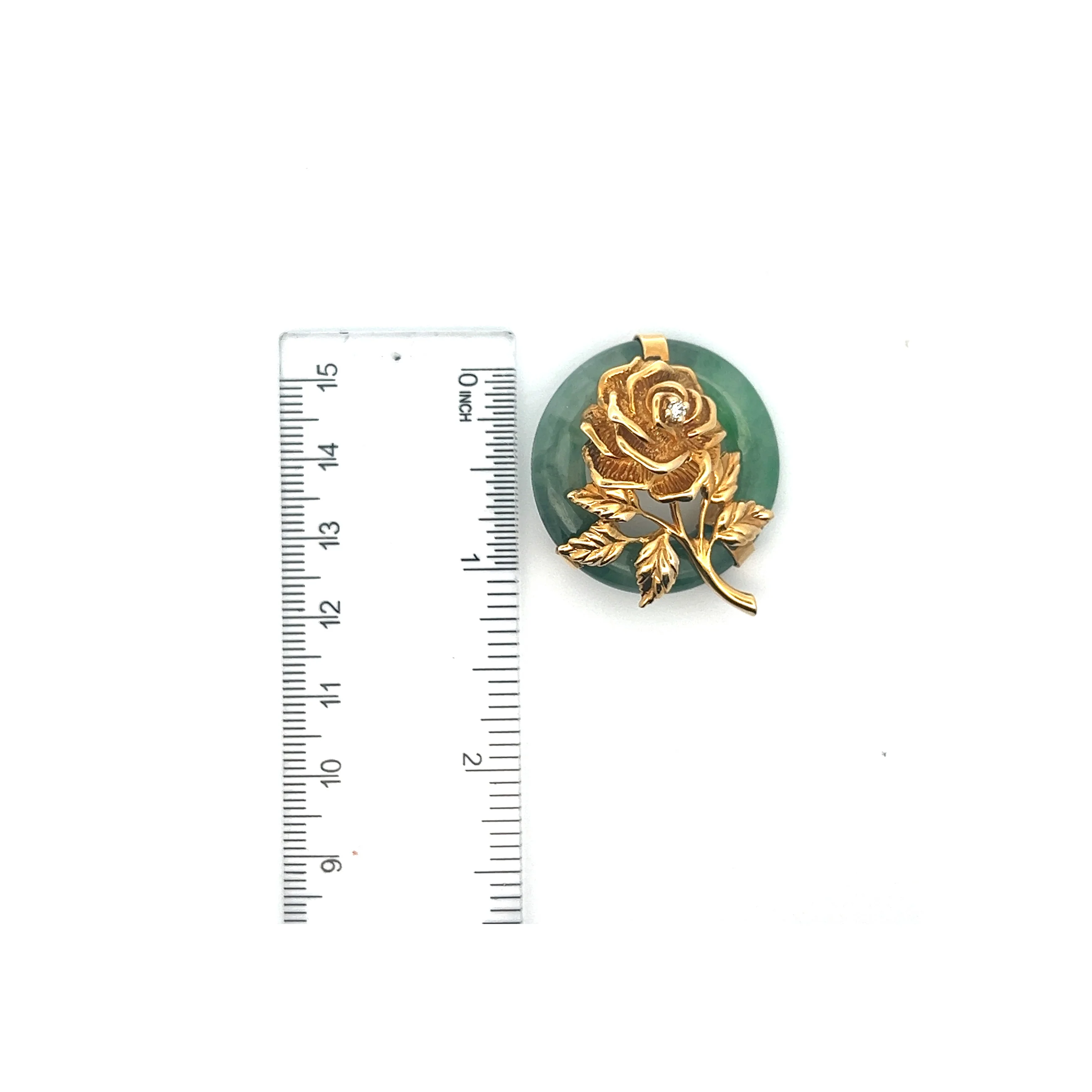 Tiffany & Co Jade Flower Brooch - Image 5