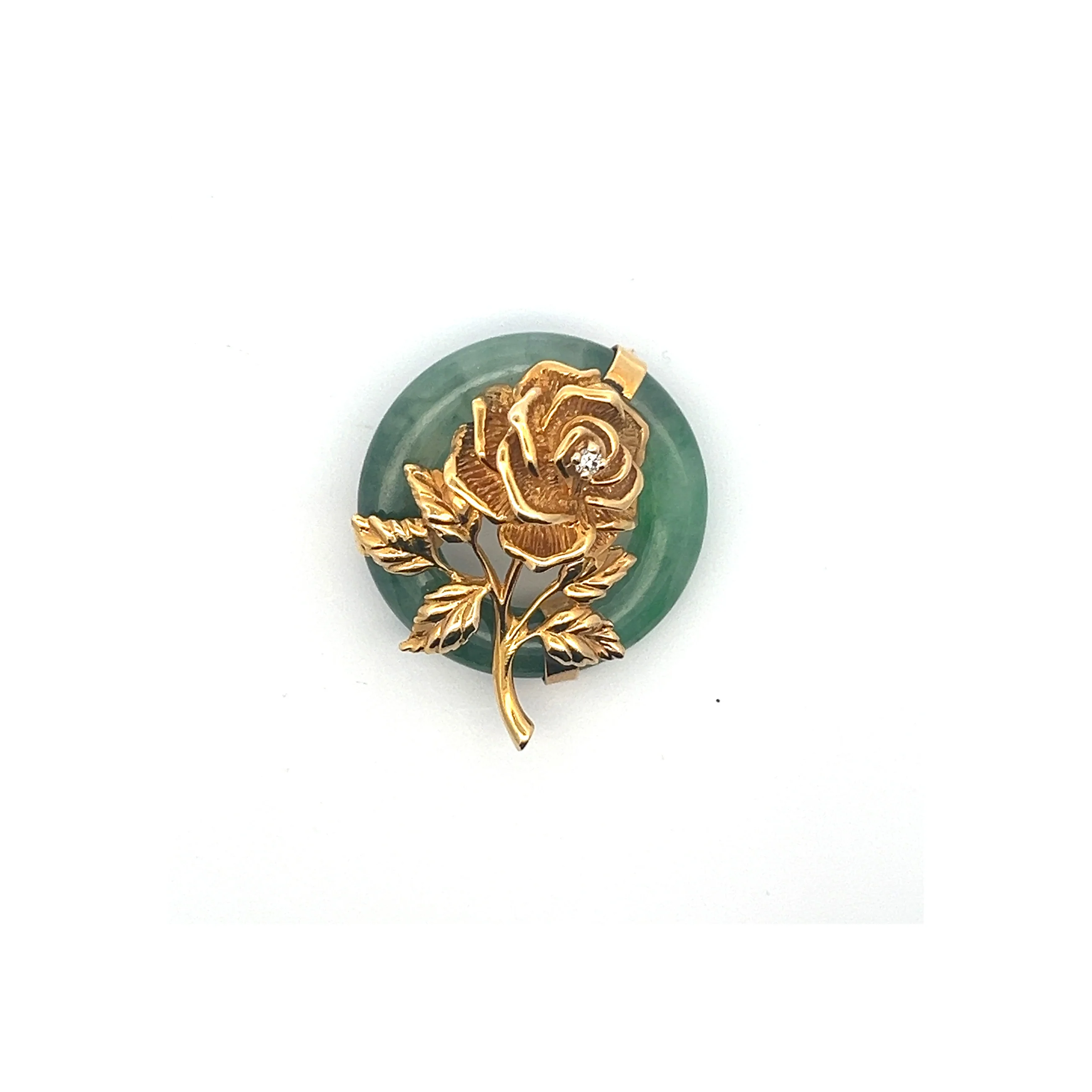 Tiffany & Co Jade Flower Brooch - Image 6