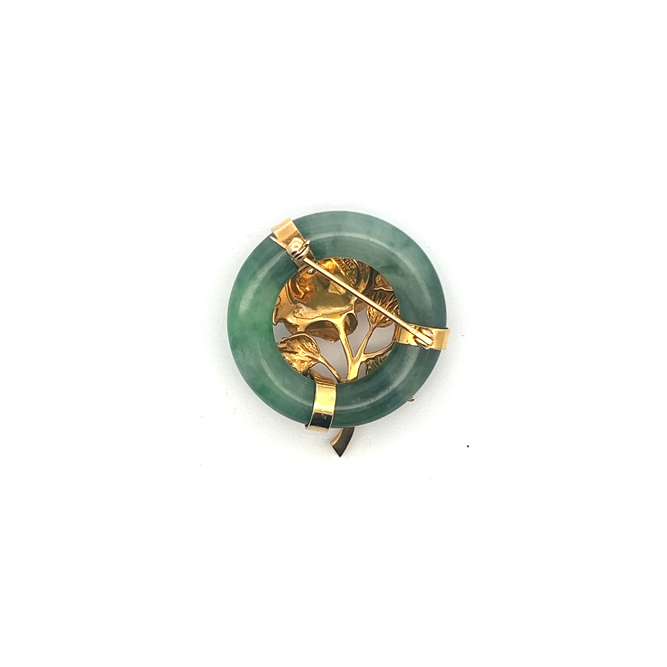 Tiffany & Co Jade Flower Brooch - Image 7