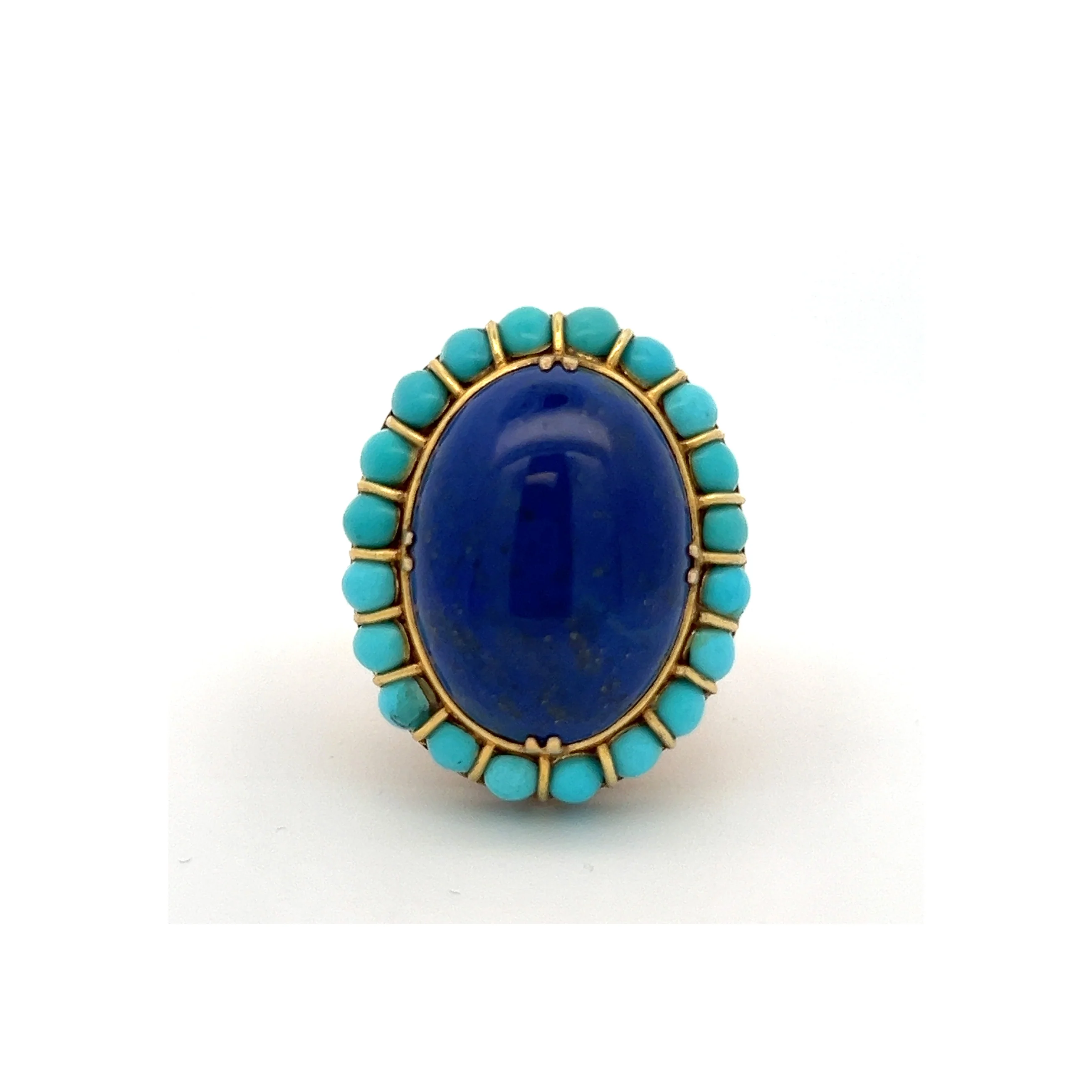 Turquoise and Lapis Lazuli Ring - Image 6
