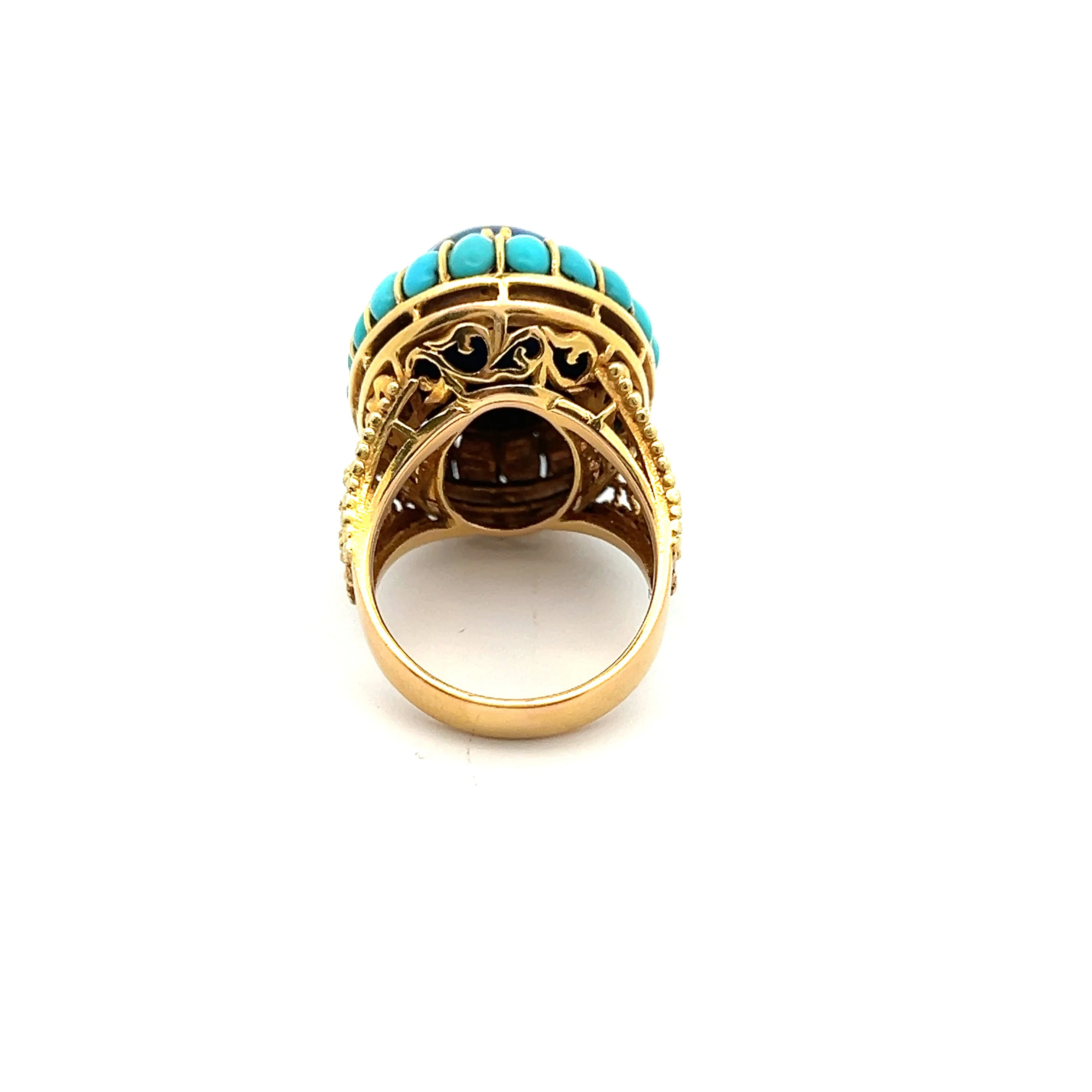 Turquoise and Lapis Lazuli Ring - Image 8