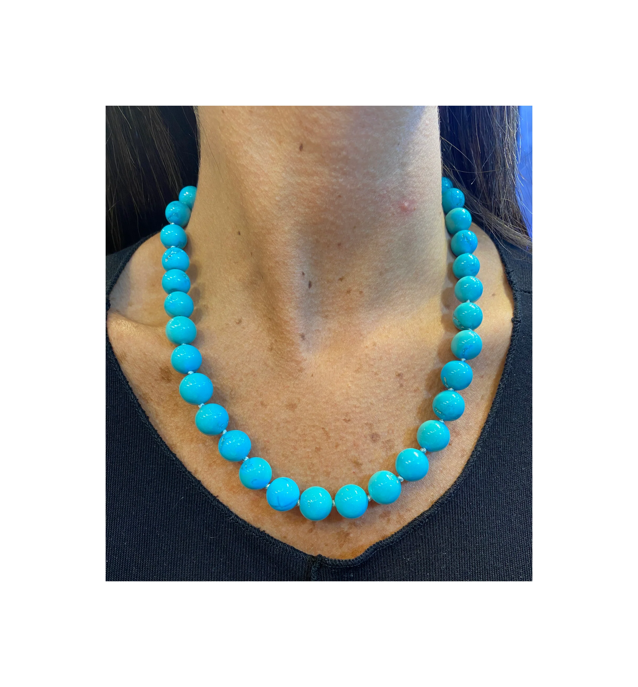 Turquoise Bead Necklace - Image 3