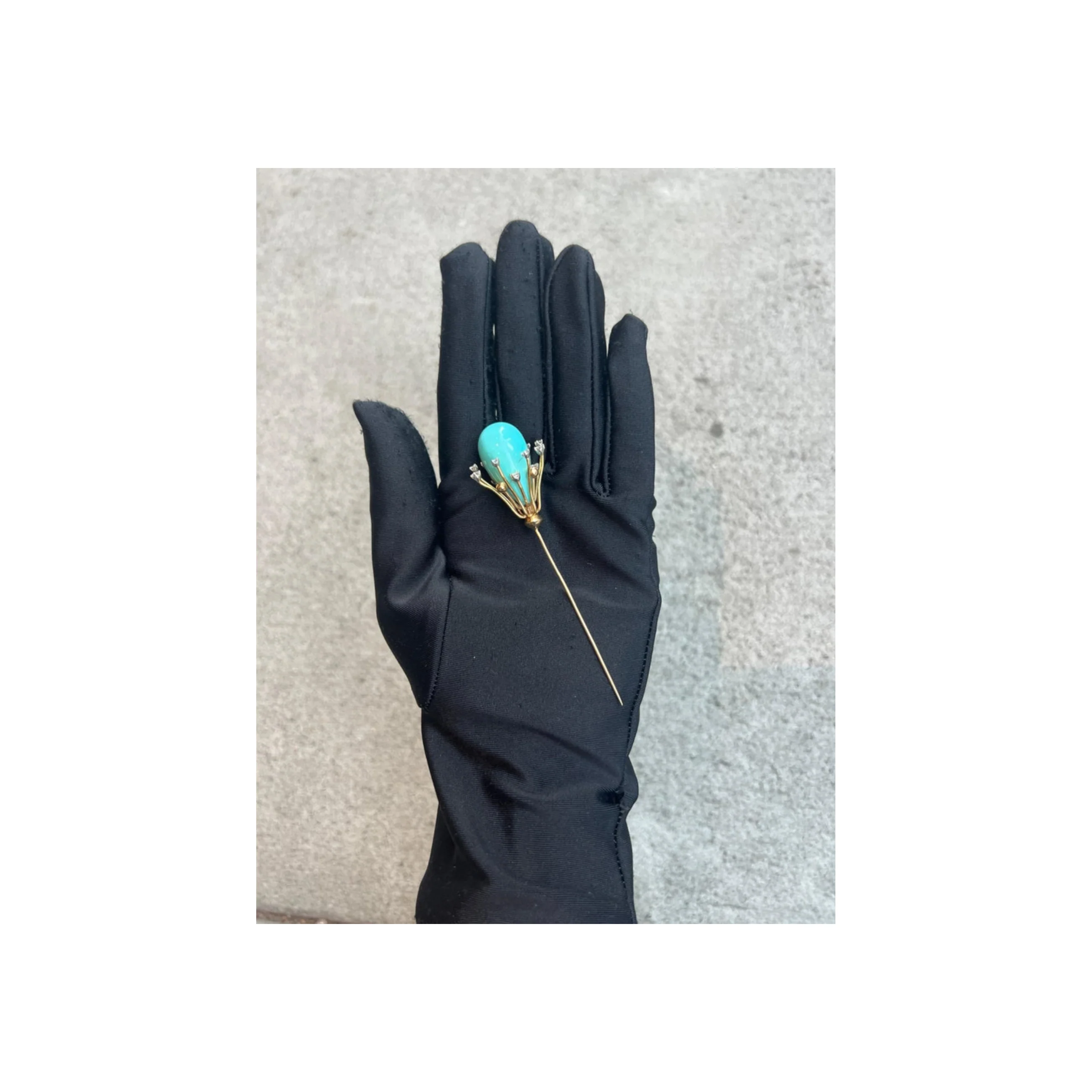 Turquoise & Diamond Stickpin - Image 2