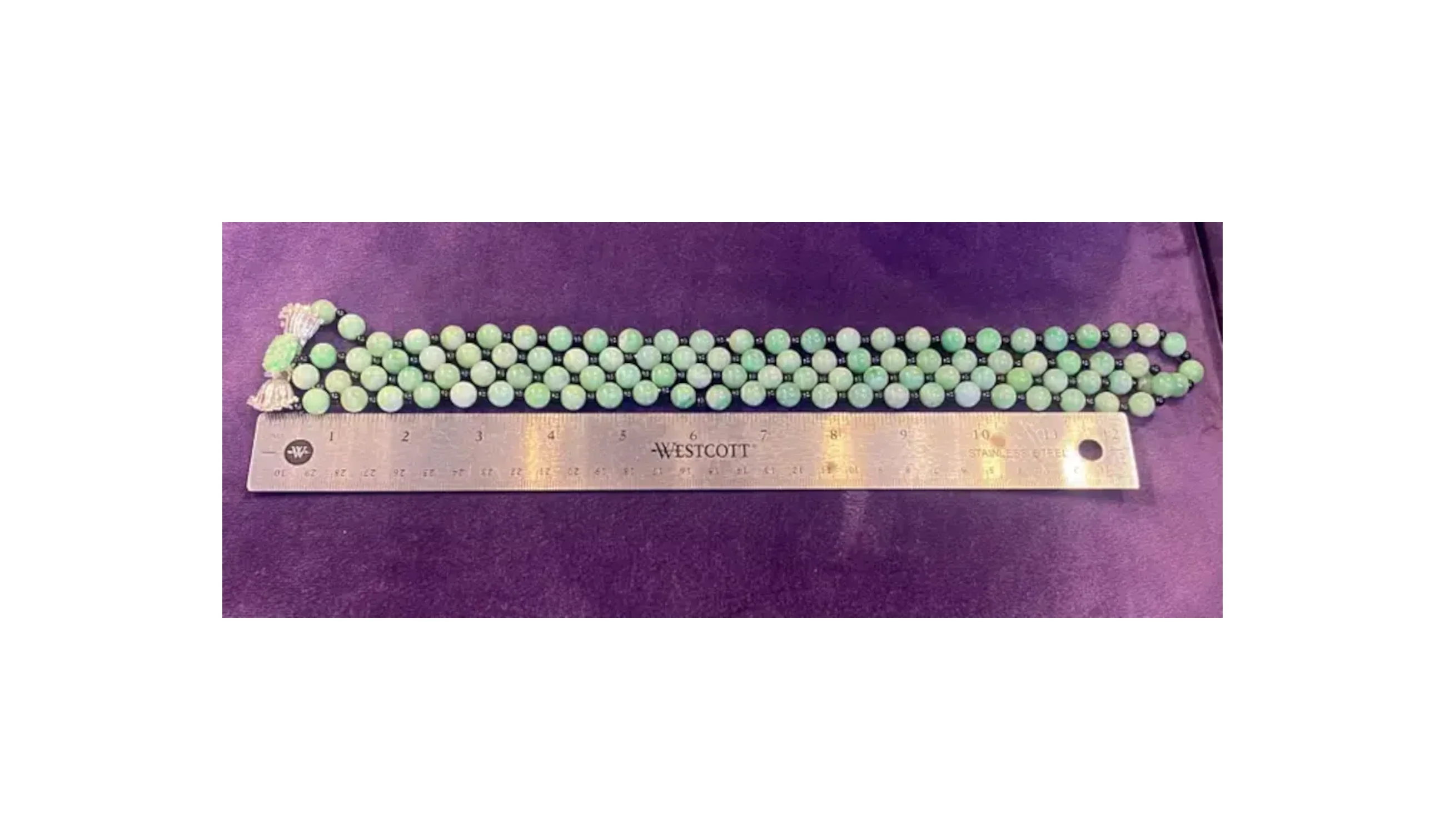 Two Strand Jade & Onyx Bead Necklace - Image 15