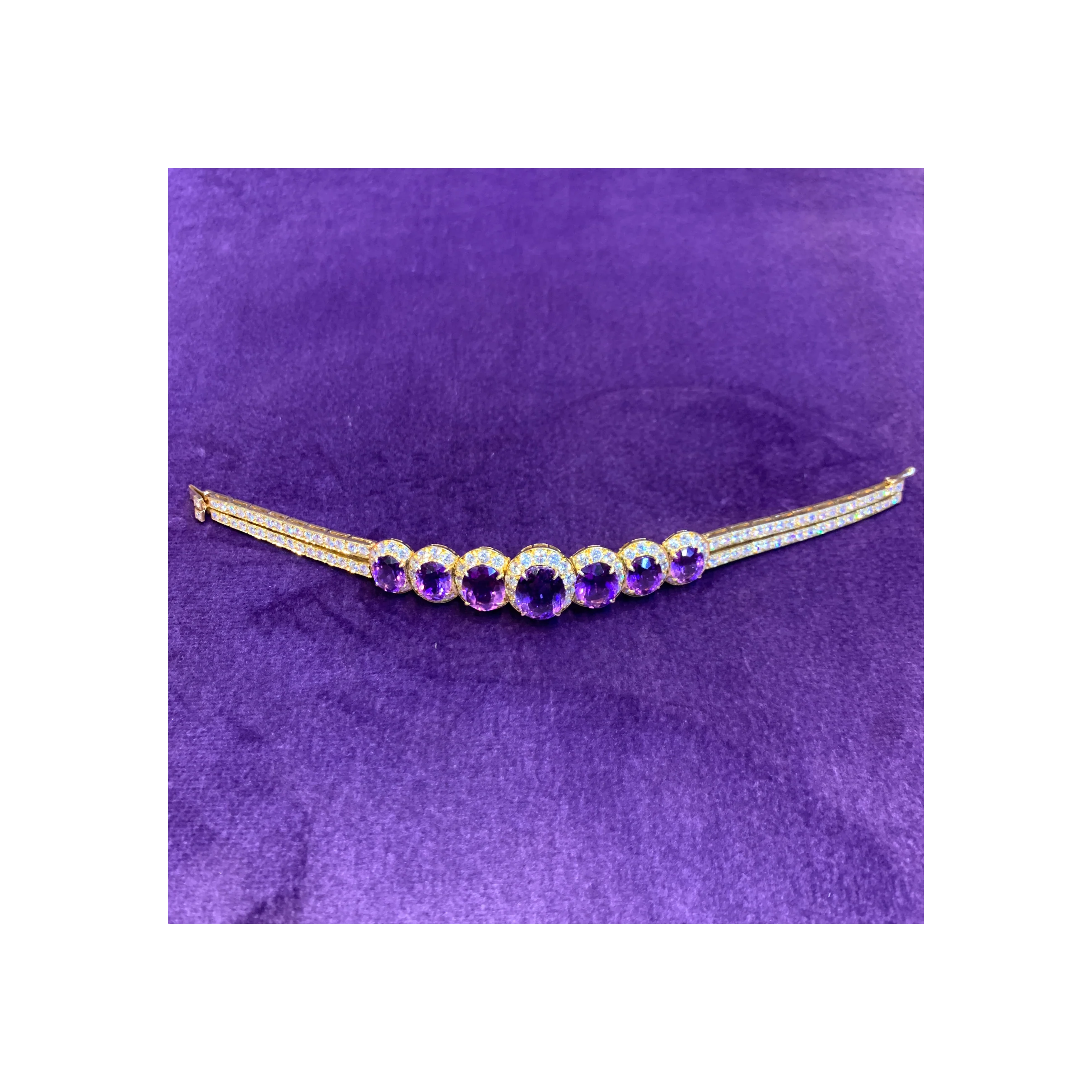 Van Cleef & Arpels Amethyst & Diamond Bracelet - Image 6