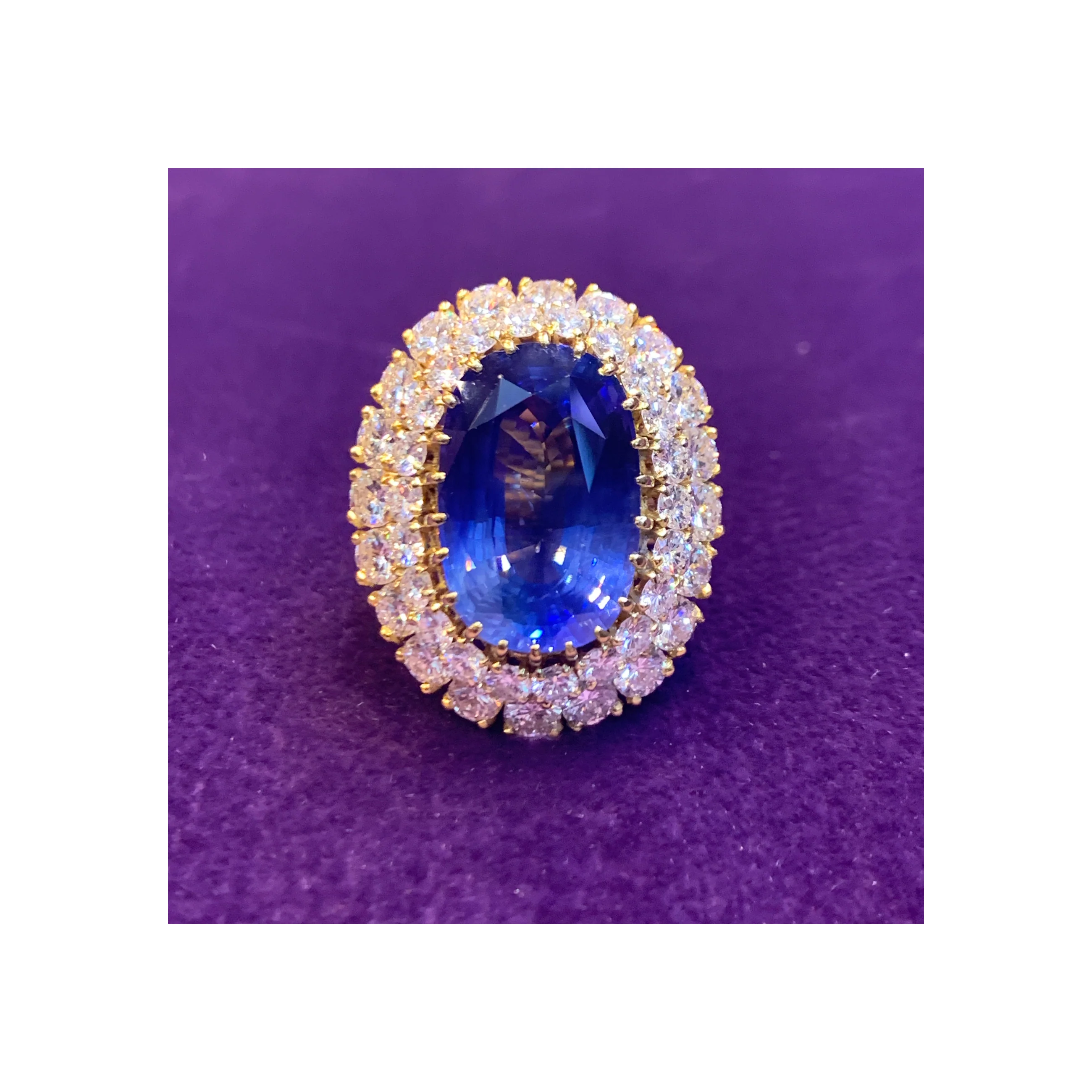 Van Cleef & Arpels Certified Sapphire & Diamond Ring - Image 5