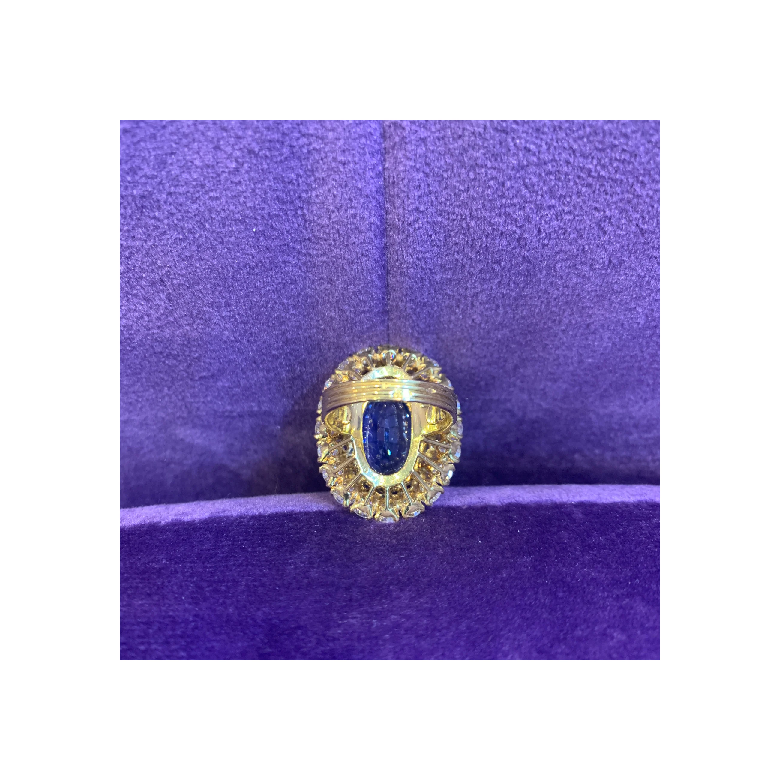 Van Cleef & Arpels Certified Sapphire & Diamond Ring - Image 7