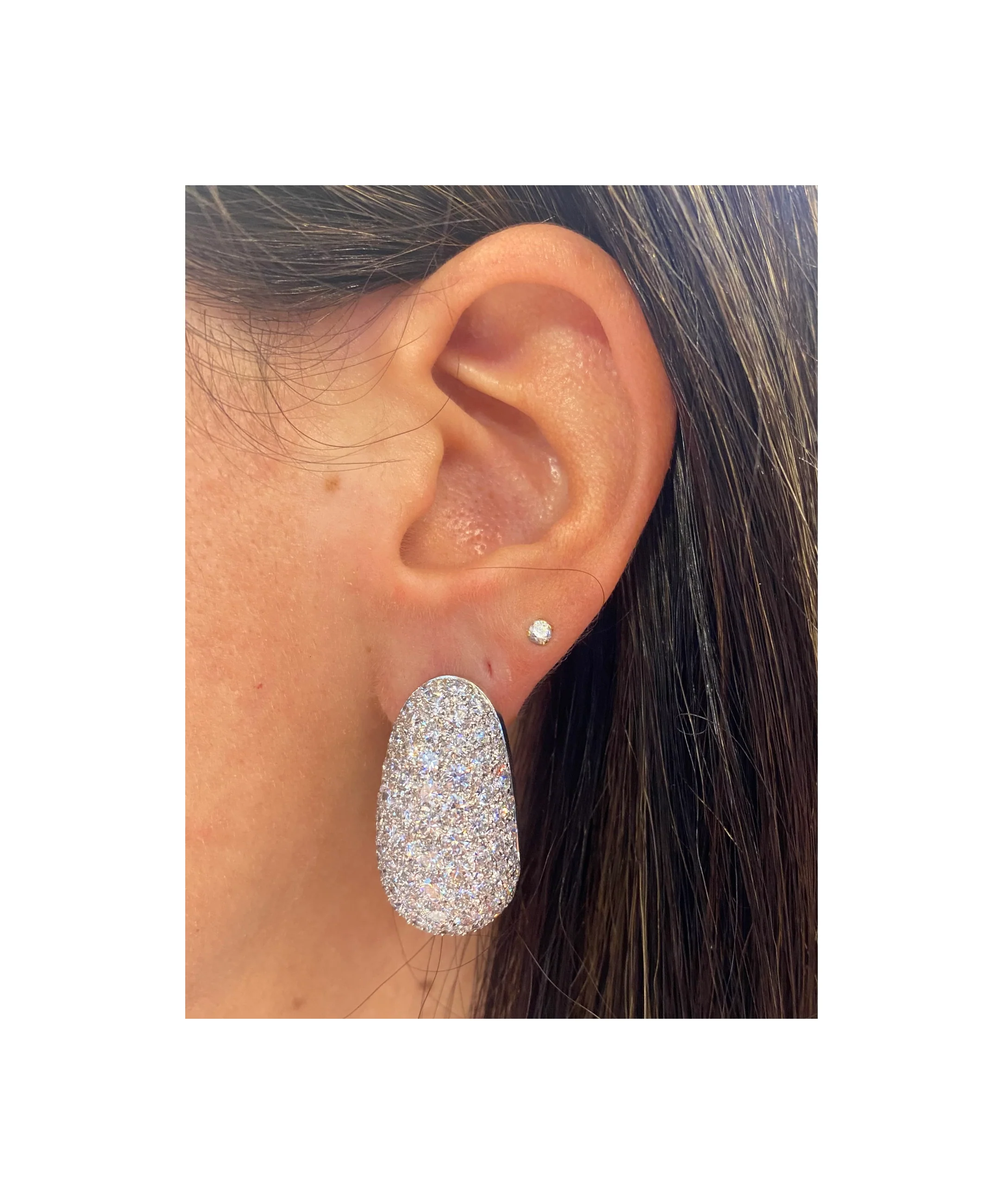 Van Cleef & Arpels Pave Diamond Earrings - Image 2
