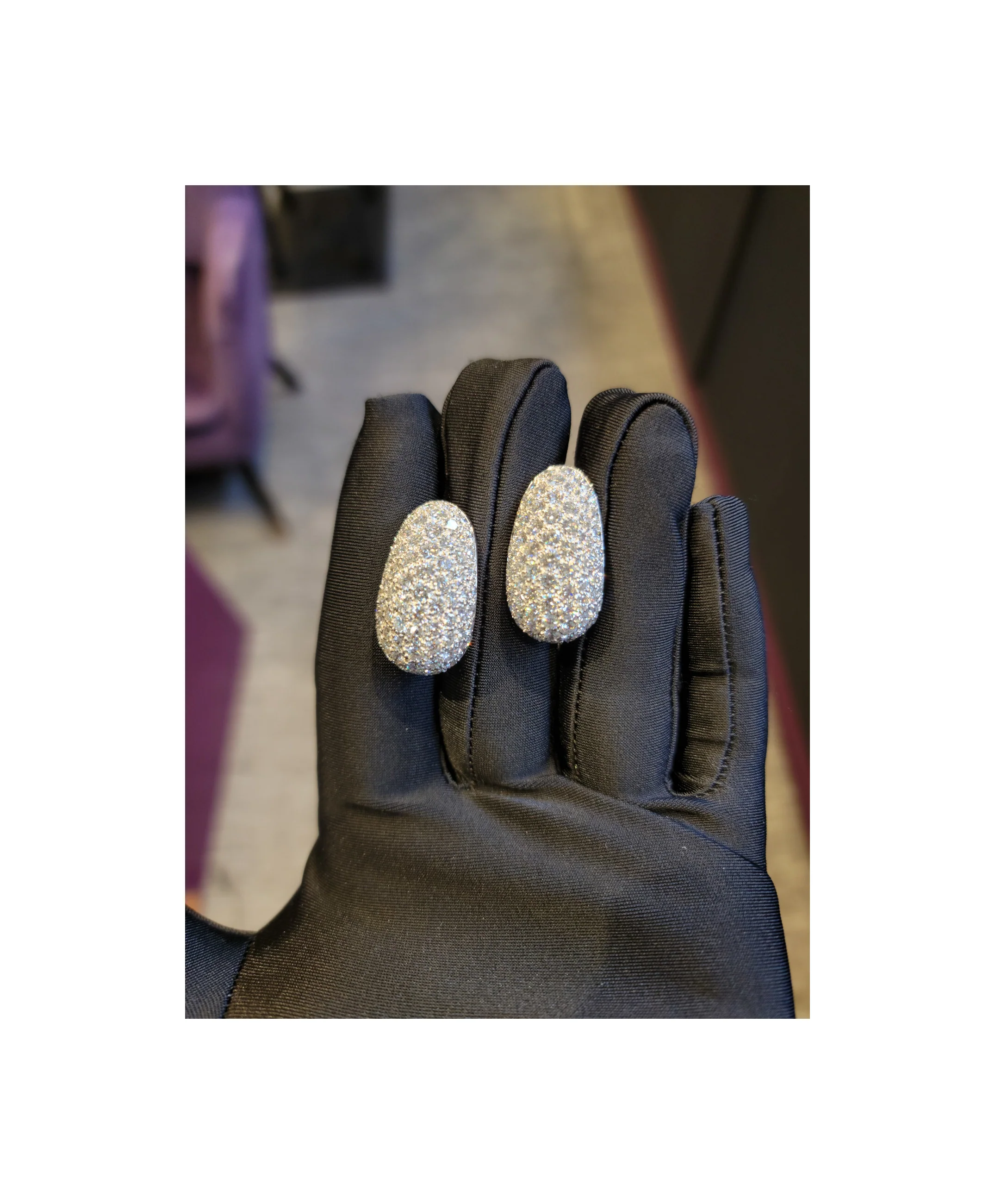 Van Cleef & Arpels Pave Diamond Earrings - Image 3