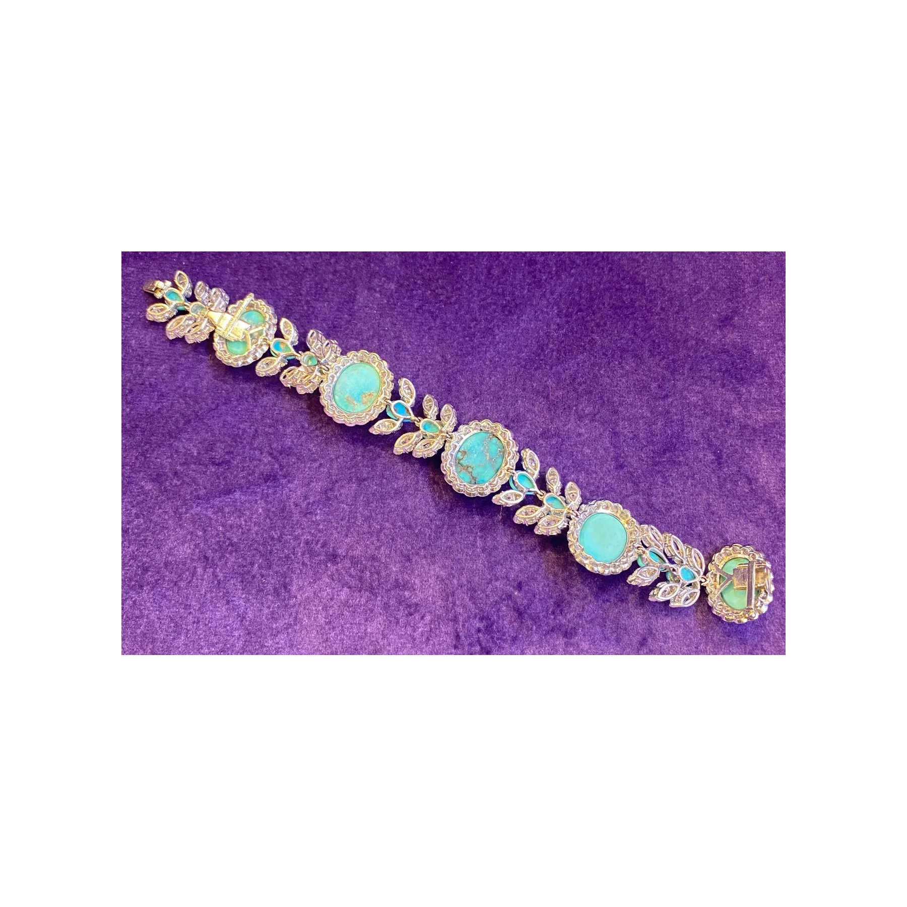 Van Cleef & Arpels Turquoise & Diamond Bracelet - Image 4
